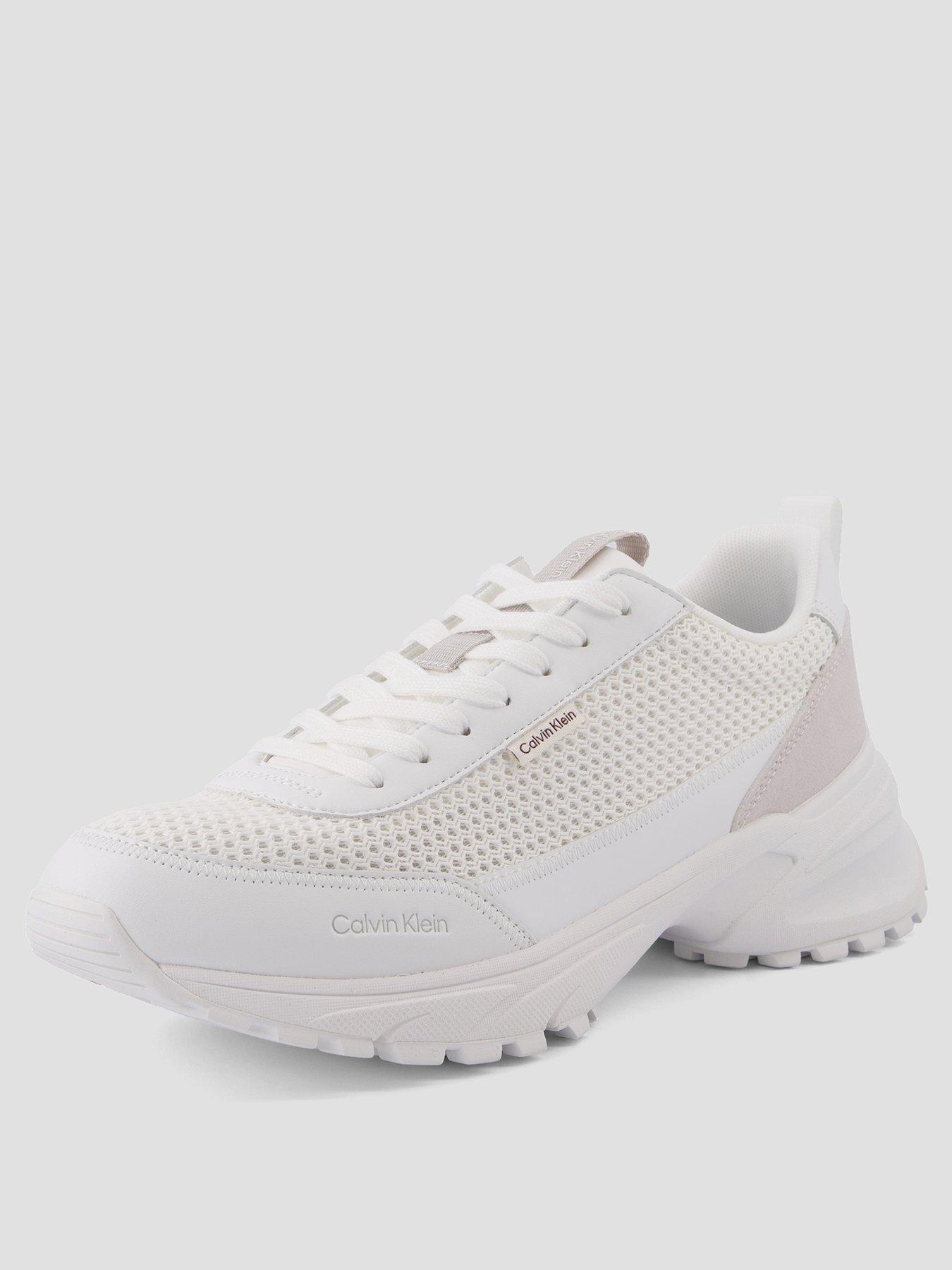 Image 2 of 7 of Calvin Klein Hike Runner Laceup Mesh Trainer - White