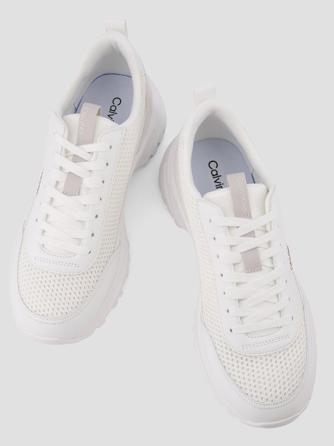 Image 3 of 7 of Calvin Klein Hike Runner Laceup Mesh Trainer - White