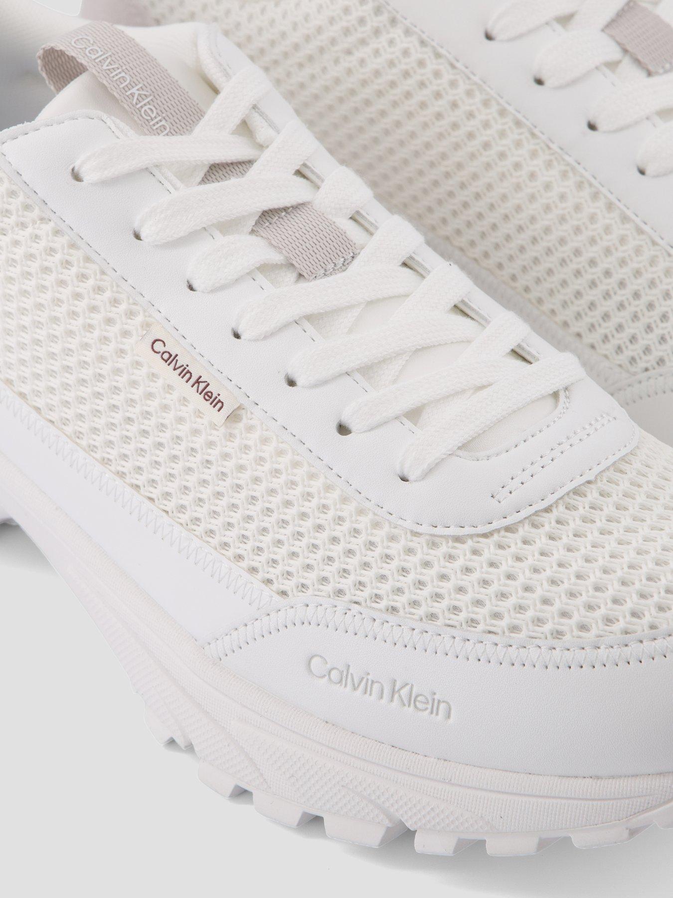 Image 5 of 7 of Calvin Klein Hike Runner Laceup Mesh Trainer - White