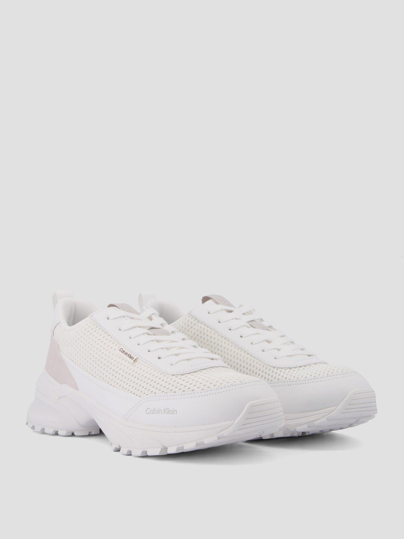 Image 6 of 7 of Calvin Klein Hike Runner Laceup Mesh Trainer - White