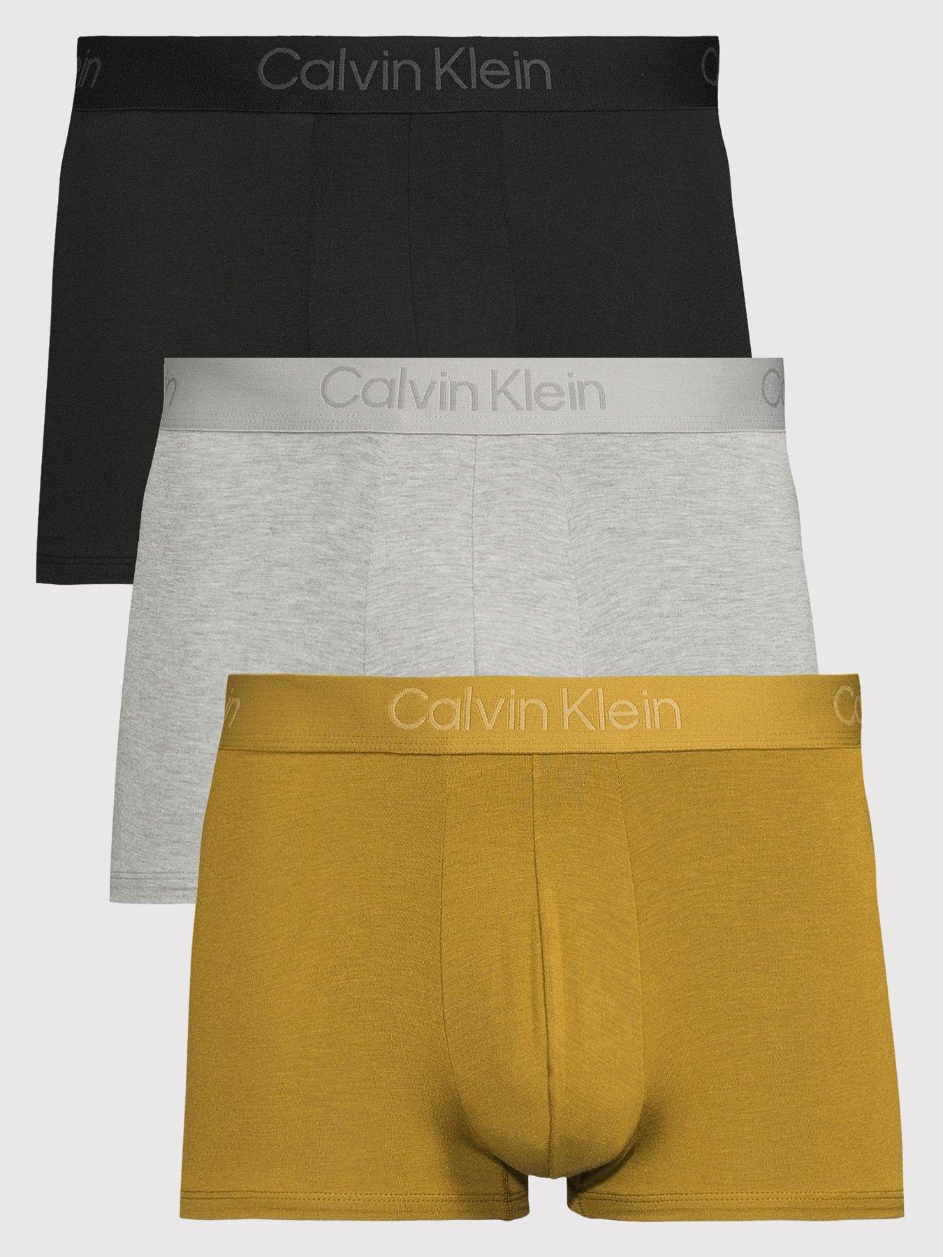 front image of calvin-klein-underwear-modal-3-pack-trunks-assorted