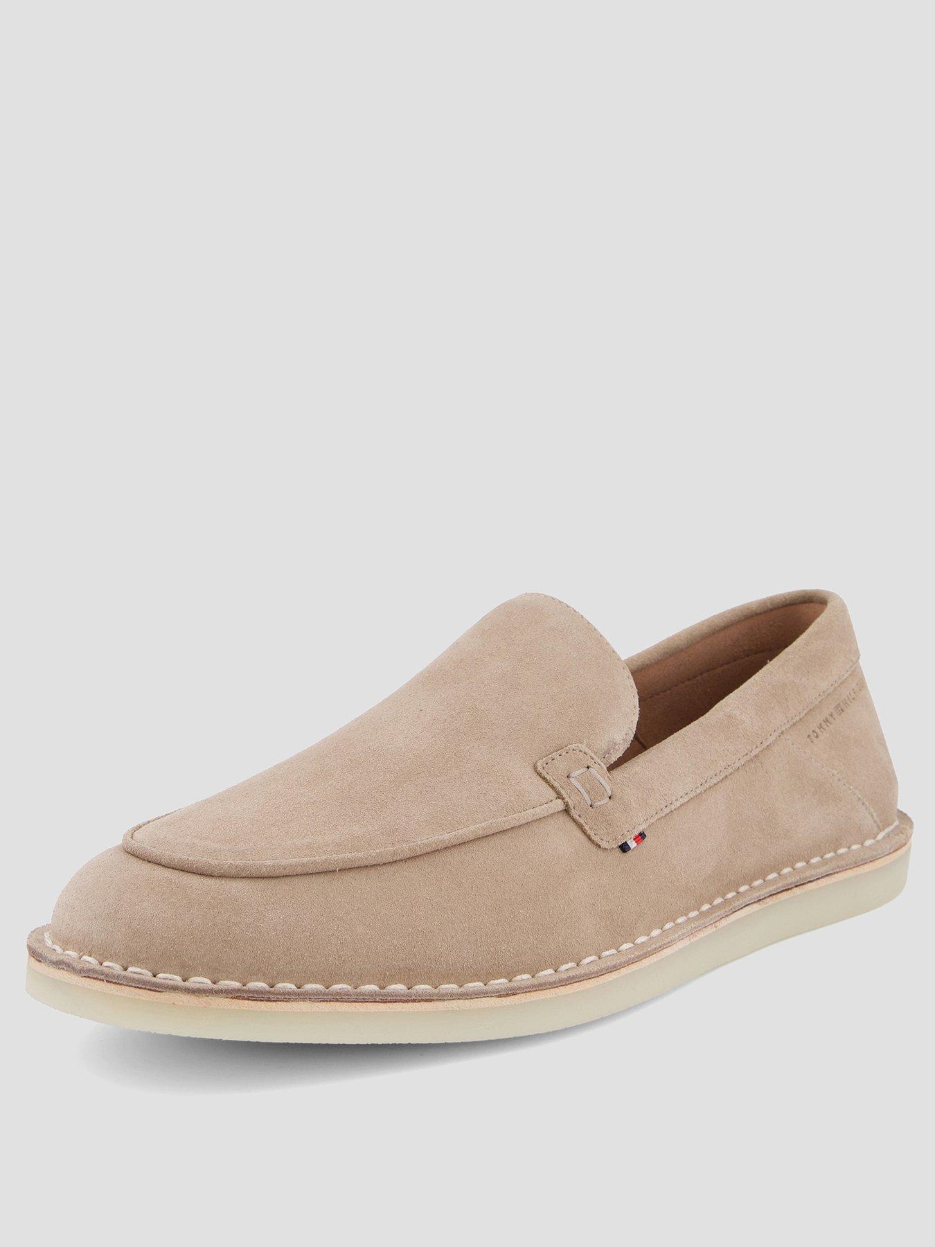 stillFront image of tommy-hilfiger-stitchdown-suede-loafer-natural