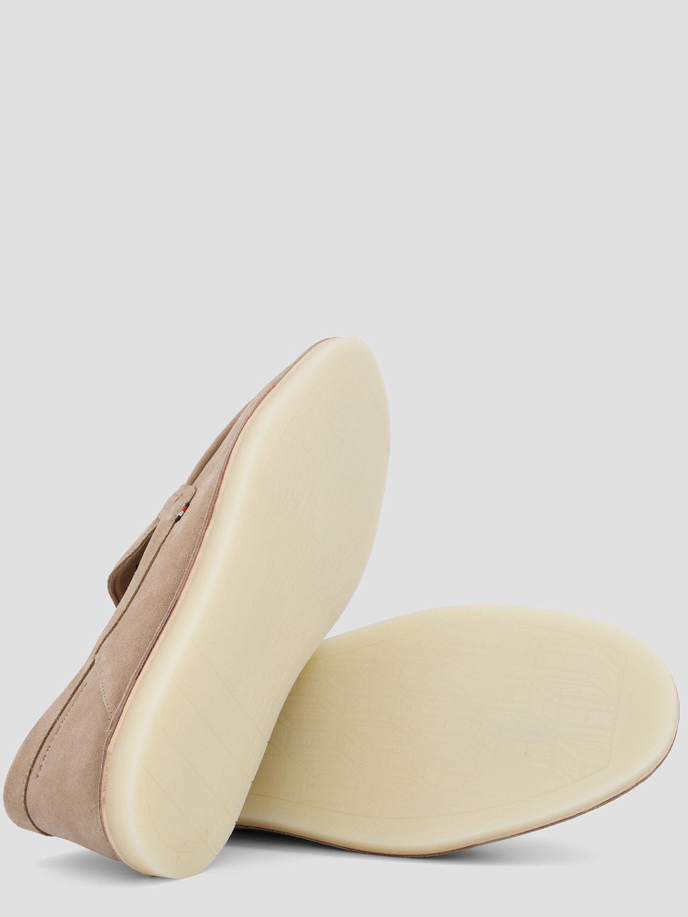  image of tommy-hilfiger-stitchdown-suede-loafer-natural