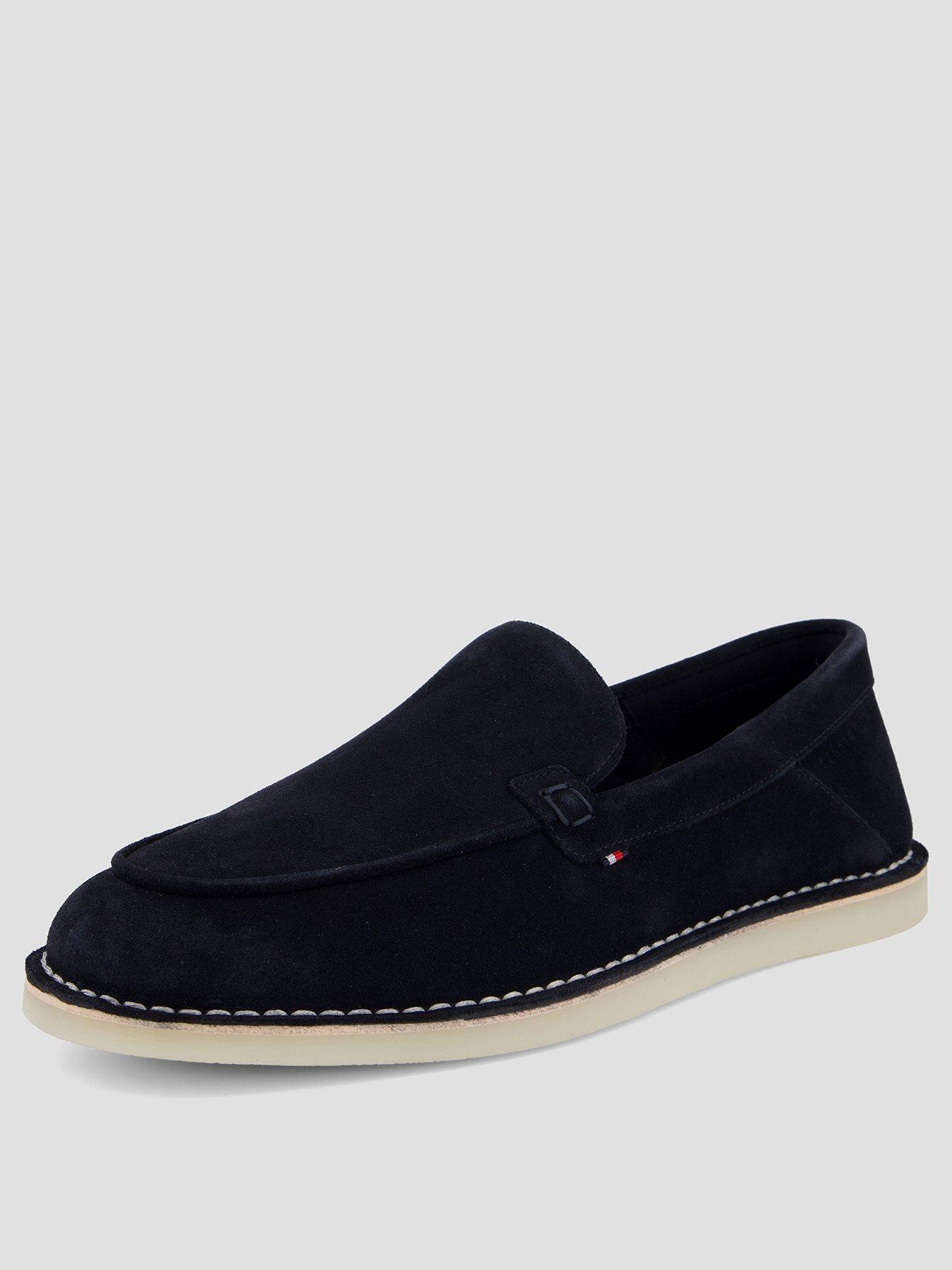 Image 2 of 7 of Tommy Hilfiger Stitchdown Suede Loafer - Navy