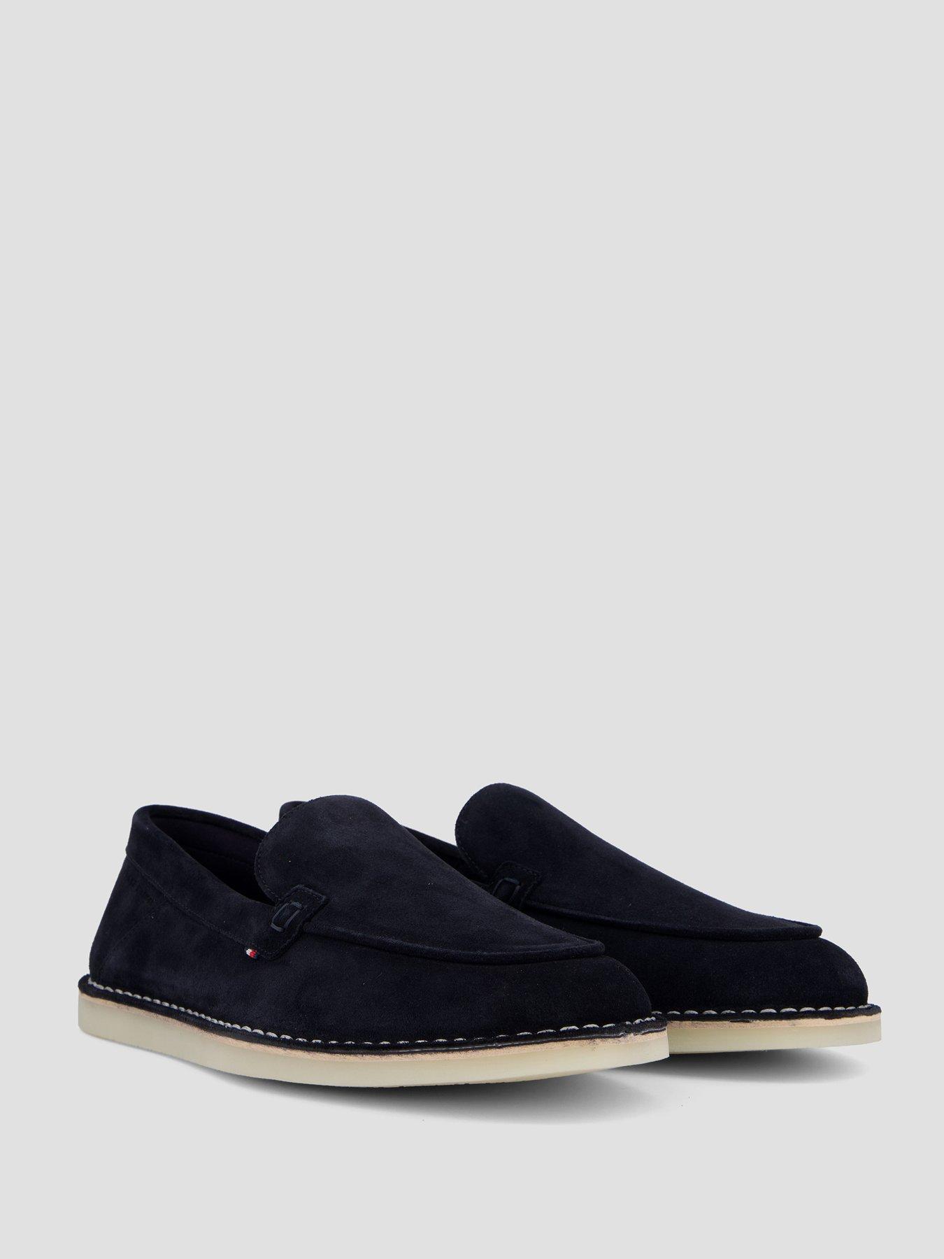 Image 6 of 7 of Tommy Hilfiger Stitchdown Suede Loafer - Navy