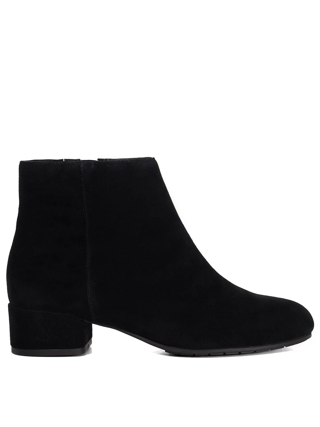 Dune London Wide Fit Pippie Low Ankle Boot - Black