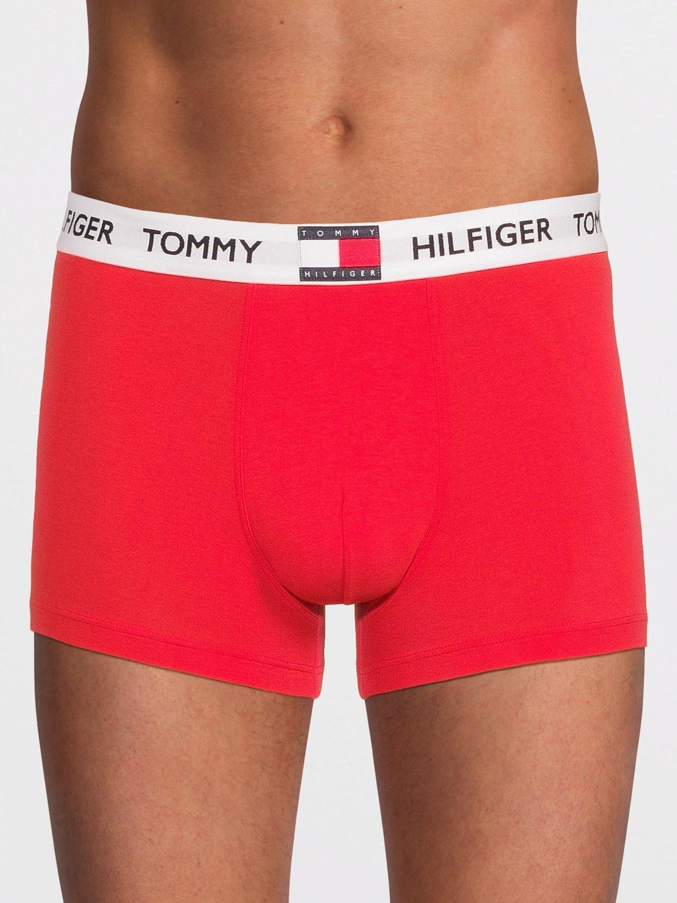 Image 2 of 3 of Tommy Hilfiger 3 Pack Heritage Cotton Badge Trunks - Assorted