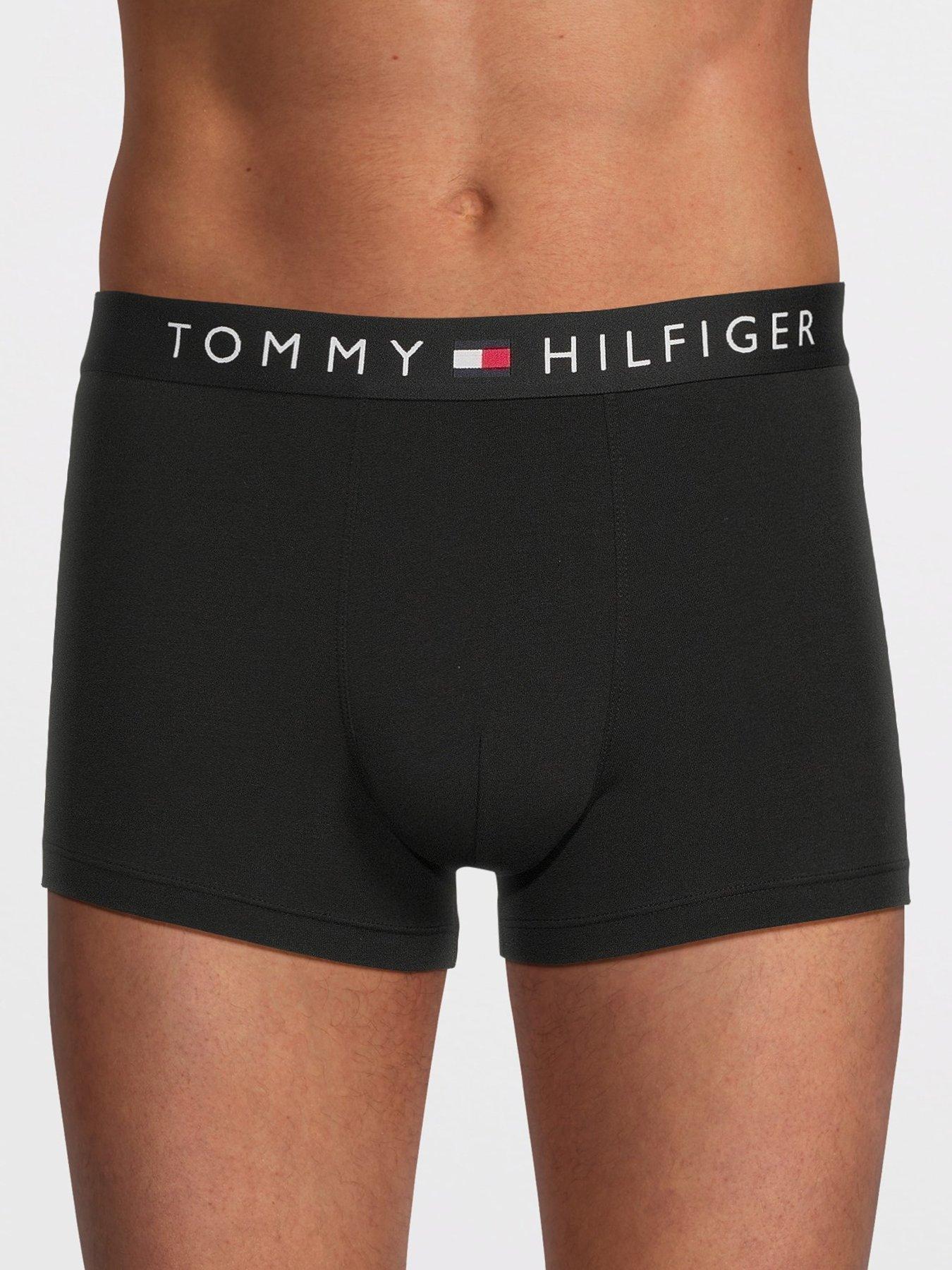 stillFront image of tommy-hilfiger-3-pack-everyday-essentials-trunks-black