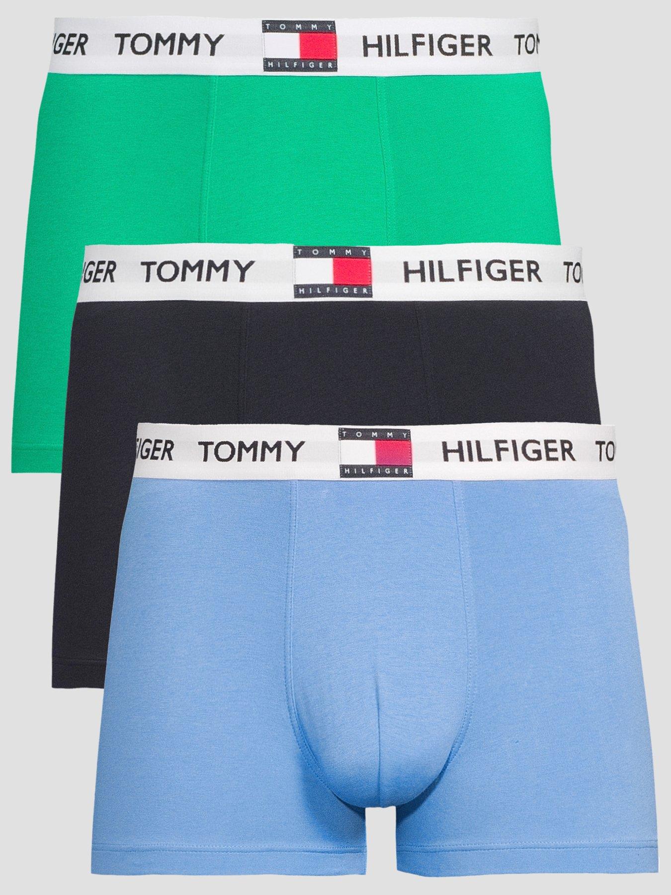 Tommy Hilfiger 3 Pack Heritage Cotton Badge Trunks - Assorted