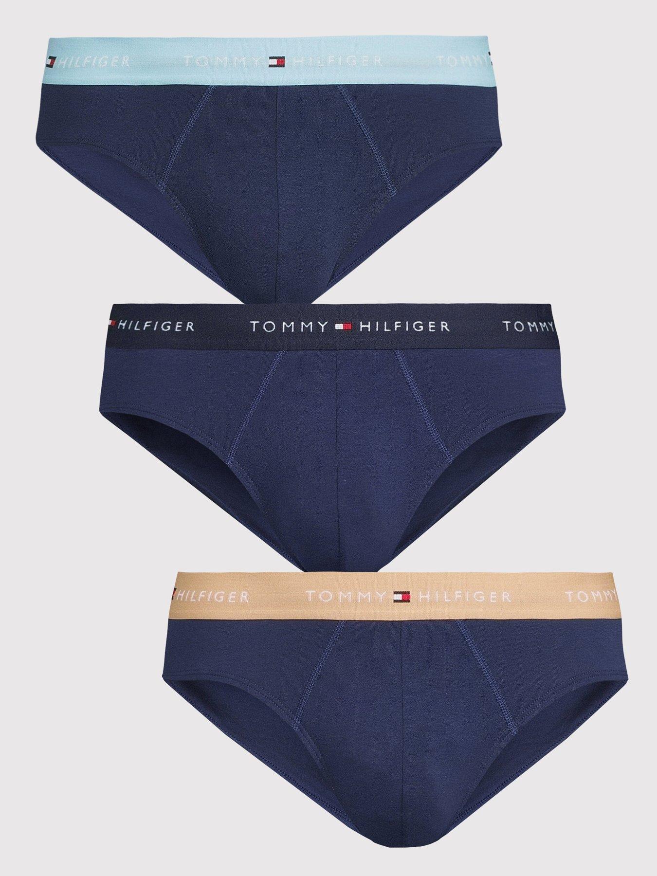 Tommy Hilfiger 3 Pack Signature Cotton Briefs - Blue