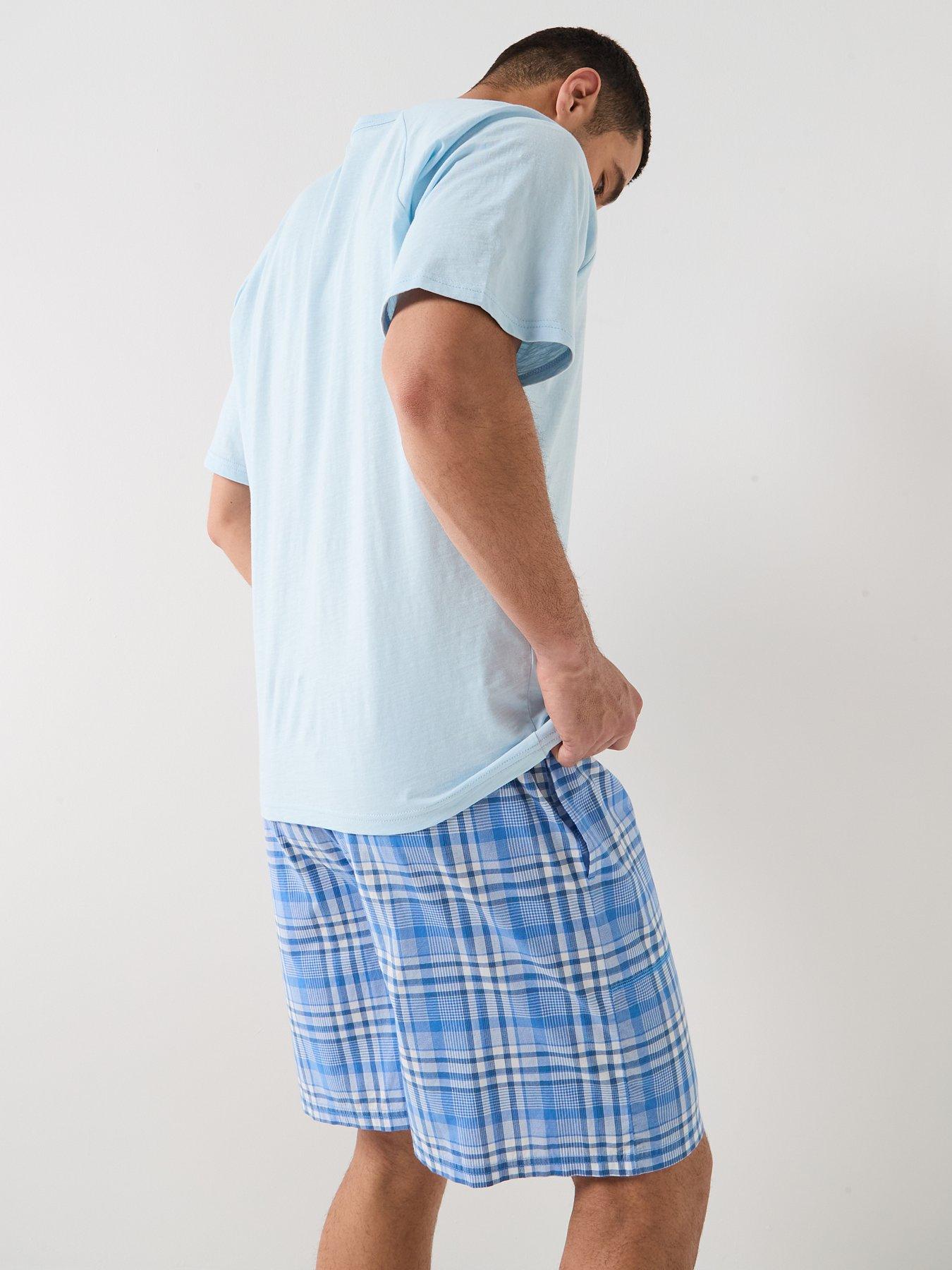 Image 2 of 6 of Tommy Hilfiger Woven Short Print Pyjama Set - Blue