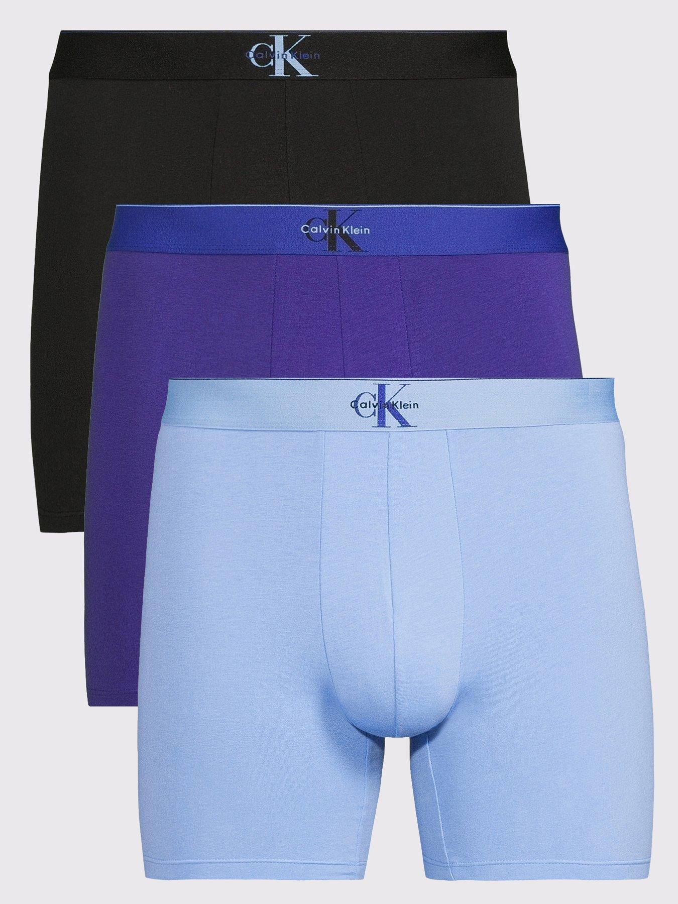 Calvin Klein Underwear Archive Cotton 3 Pack Boxer Brief - Blue