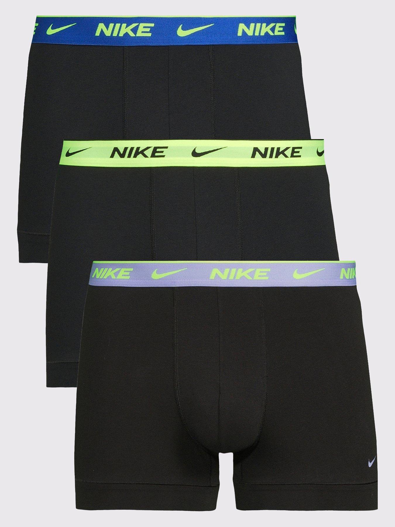 Image 1 of 3 of Nike Cotton Stretch 3 Pack Trunks - Black/Multi