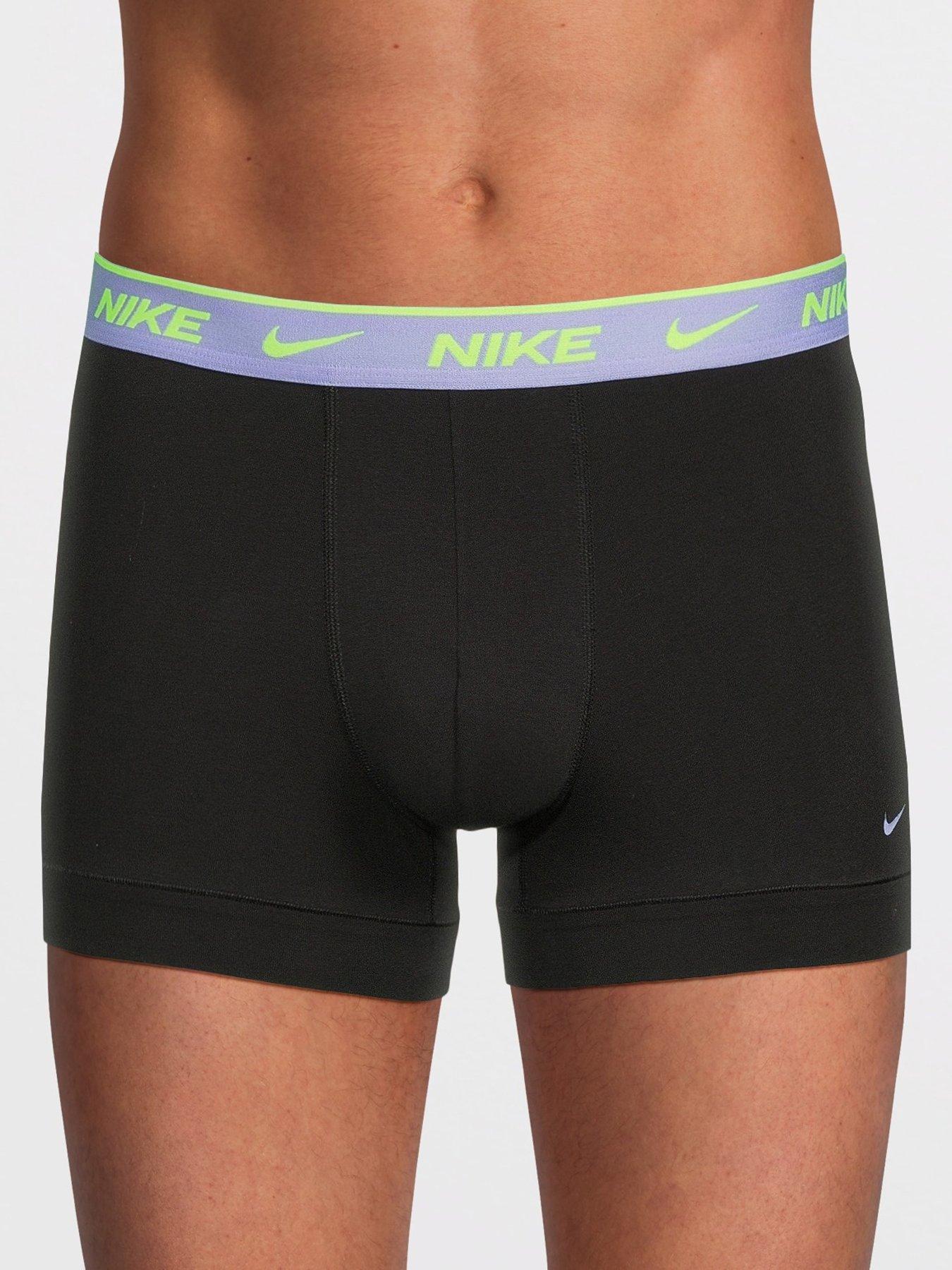 Image 2 of 3 of Nike Cotton Stretch 3 Pack Trunks - Black/Multi