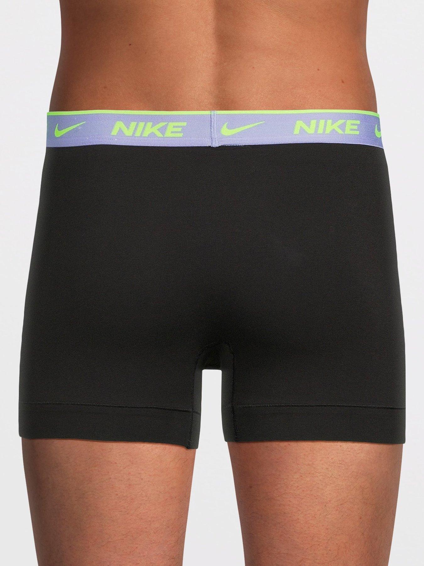 Image 3 of 3 of Nike Cotton Stretch 3 Pack Trunks - Black/Multi