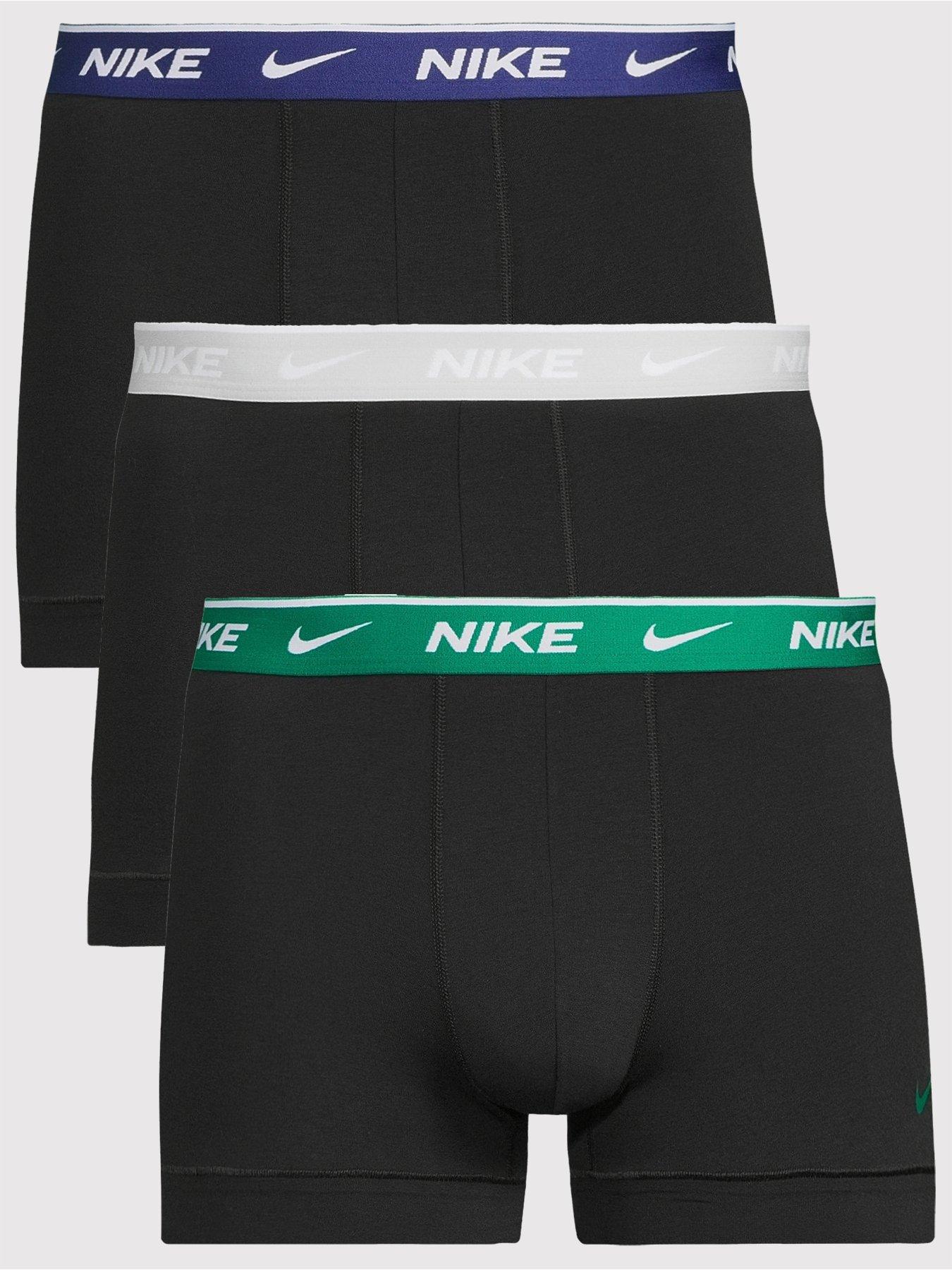 Nike Nike Cotton Stretch 3 Pack Trunks - Black/multi