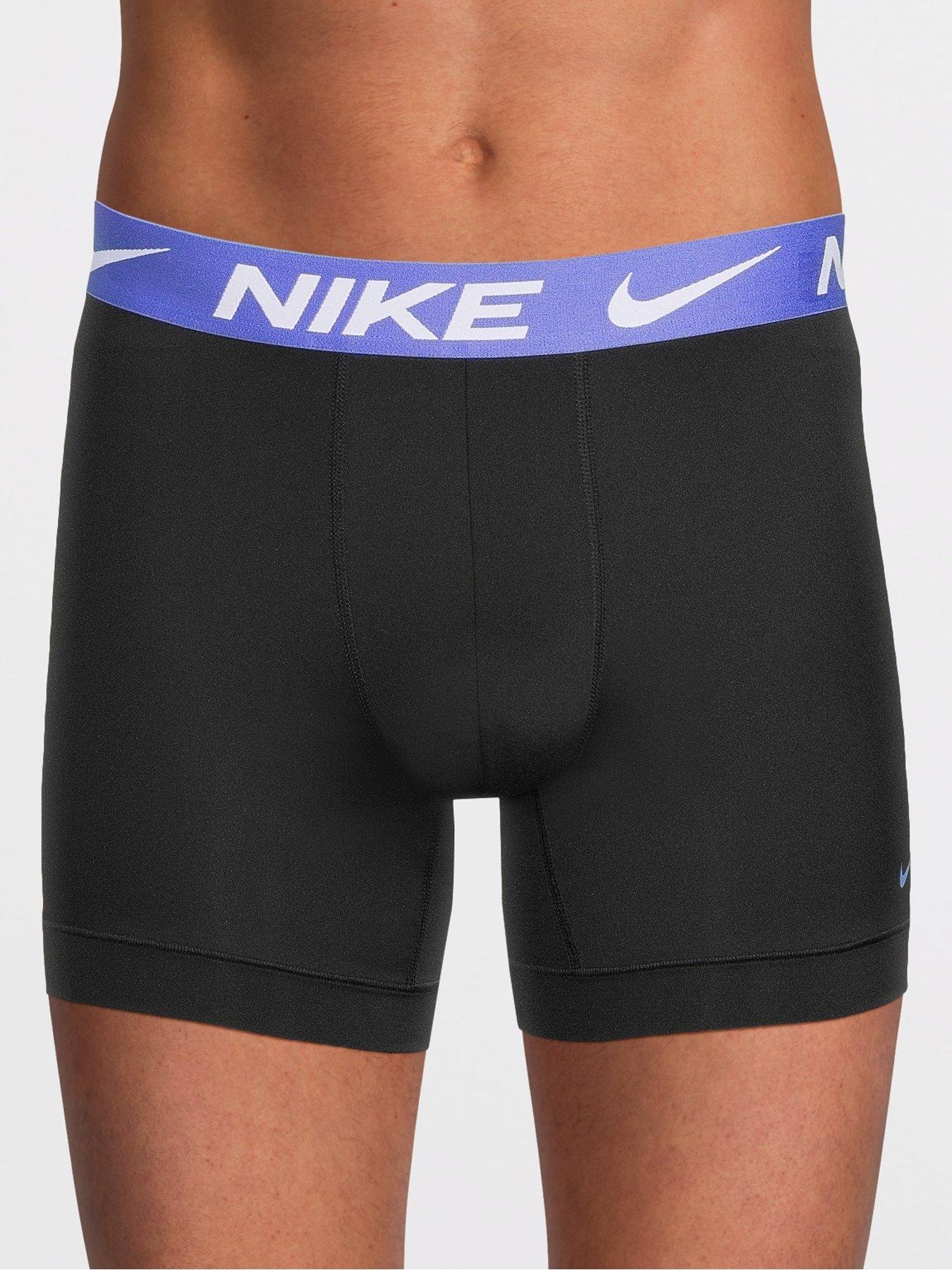 Image 2 of 4 of Nike Micro 3 Pack Boxer Brief - Black/Multi