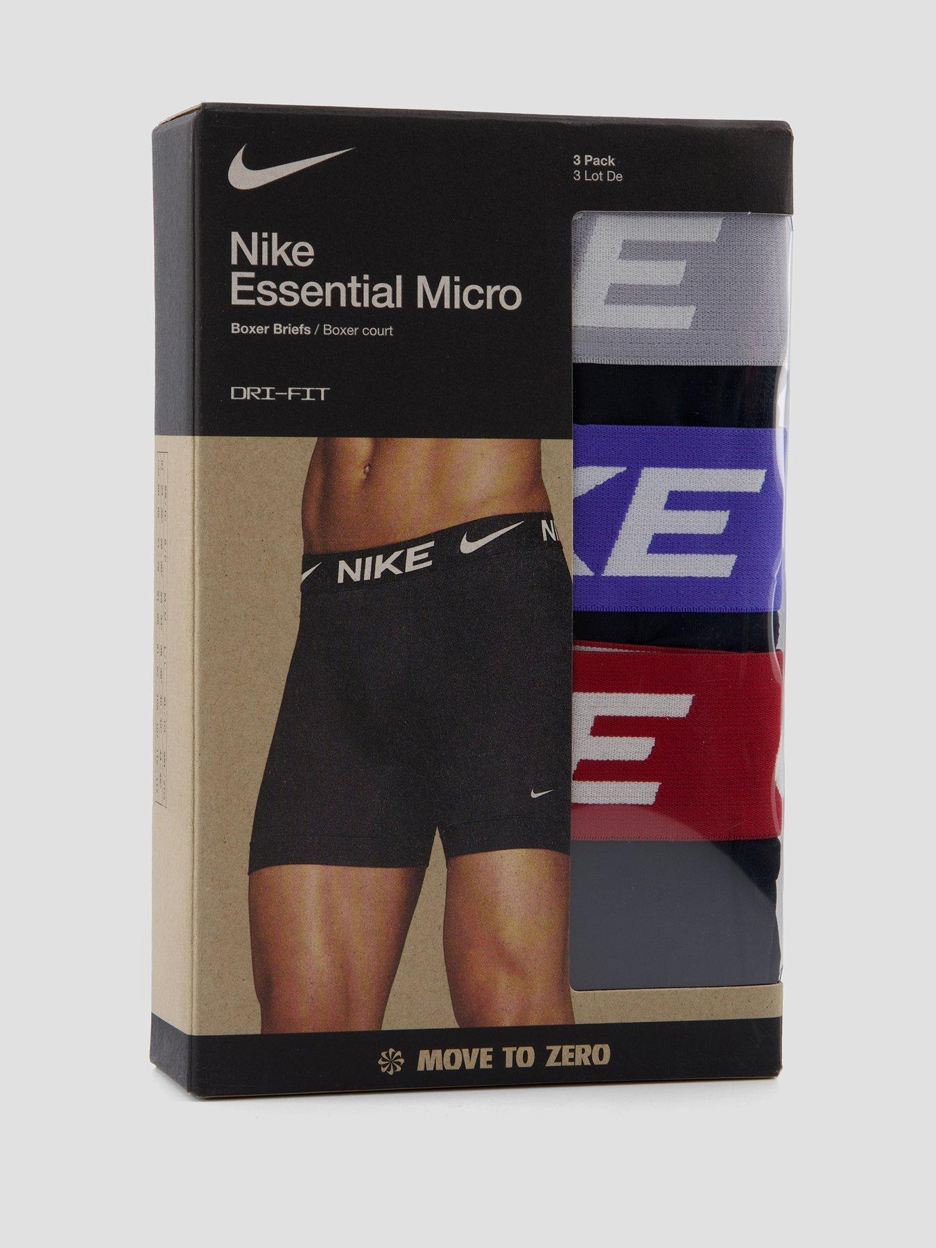 Image 4 of 4 of Nike Micro 3 Pack Boxer Brief - Black/Multi