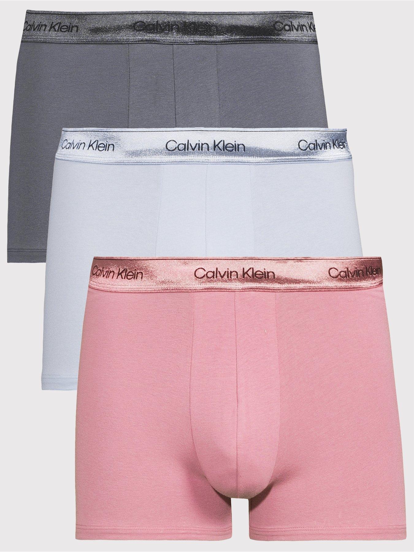 Image 1 of 4 of Calvin Klein Underwear Icon Cotton Stretch 3 Pack Shine Trunks - Assorted