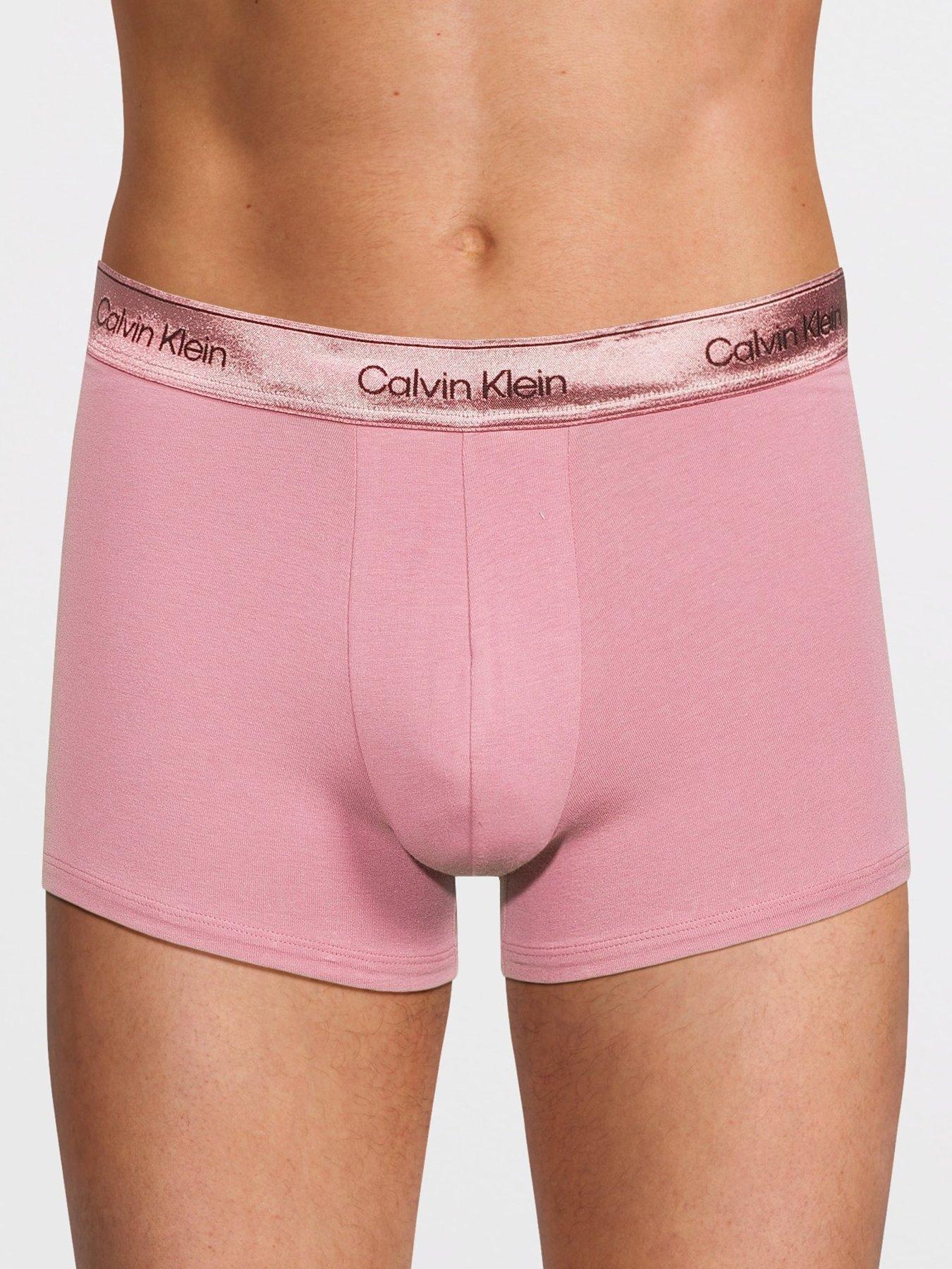 Image 2 of 4 of Calvin Klein Underwear Icon Cotton Stretch 3 Pack Shine Trunks - Assorted