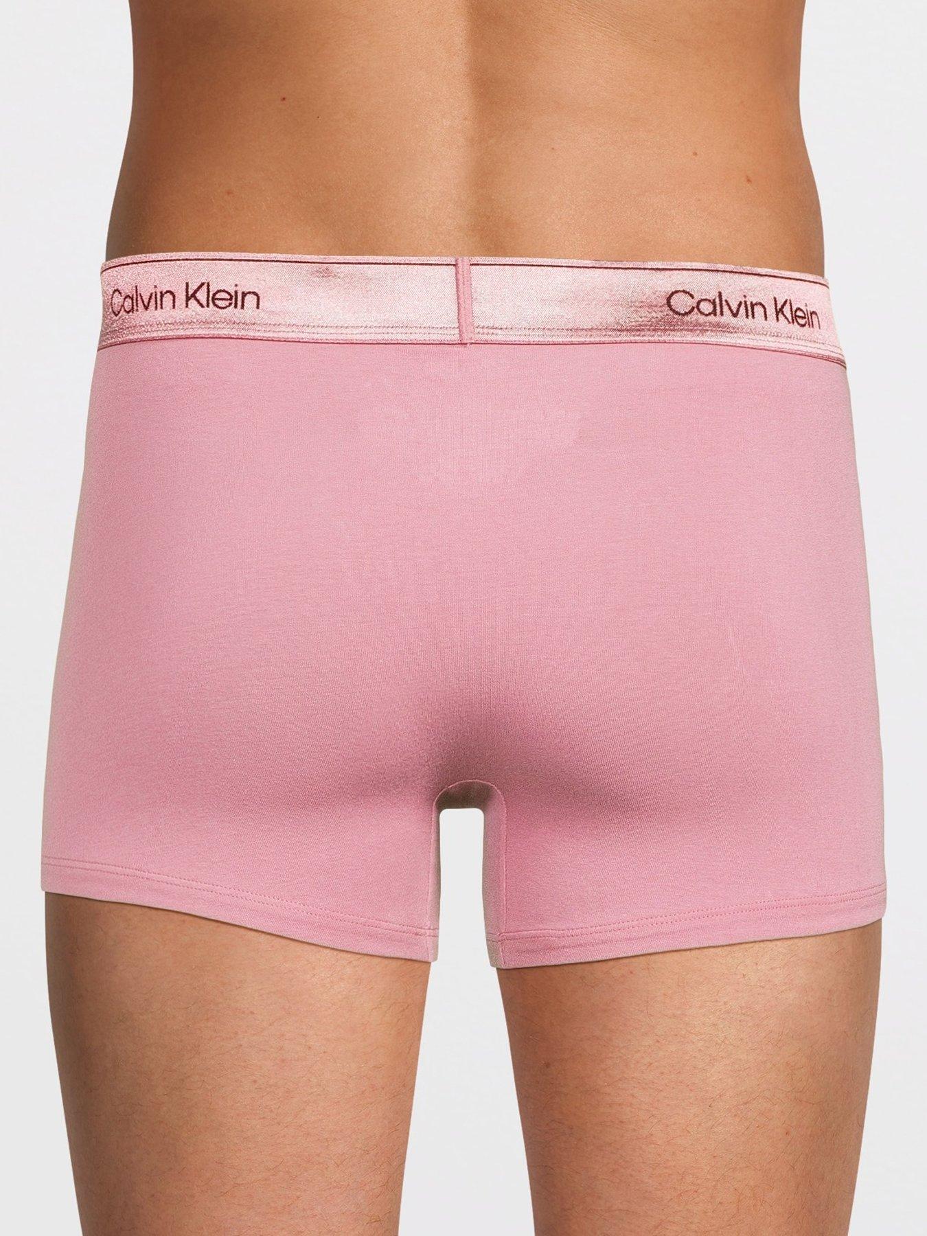 Image 3 of 4 of Calvin Klein Underwear Icon Cotton Stretch 3 Pack Shine Trunks - Assorted