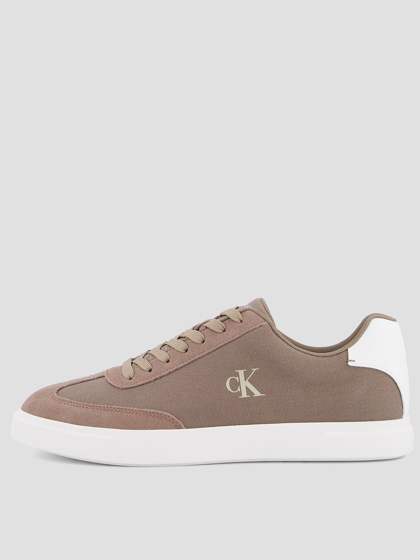 image of calvin-klein-low-profile-cupsole-trainers-beige