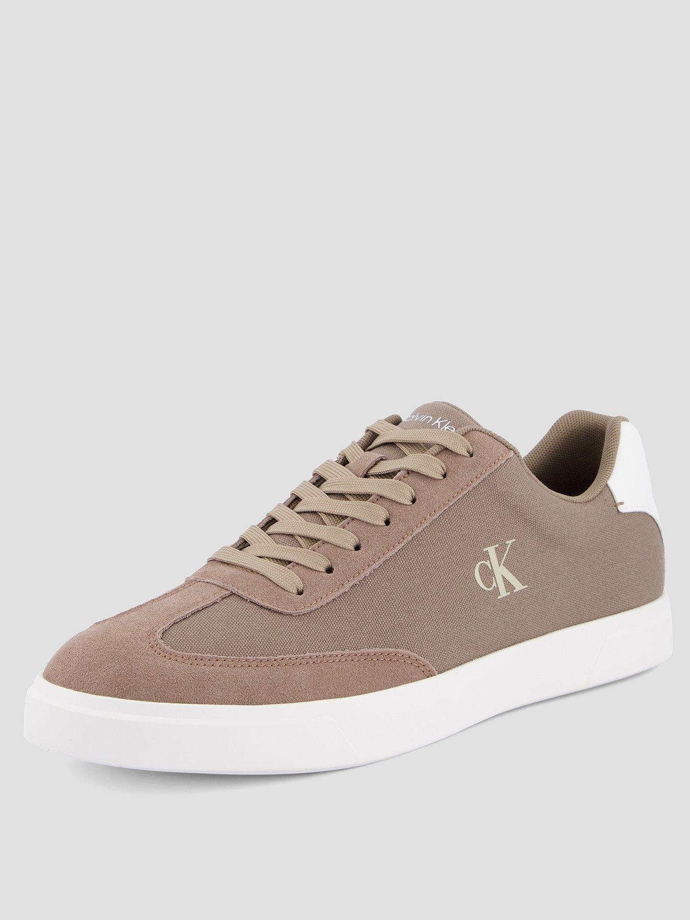  image of calvin-klein-low-profile-cupsole-trainers-beige