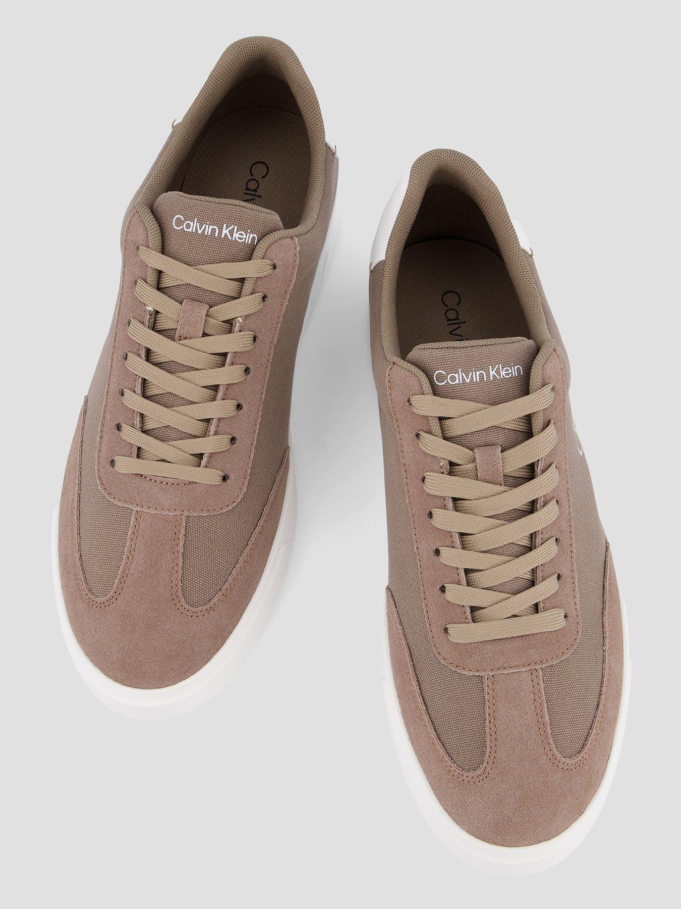  image of calvin-klein-low-profile-cupsole-trainers-beige