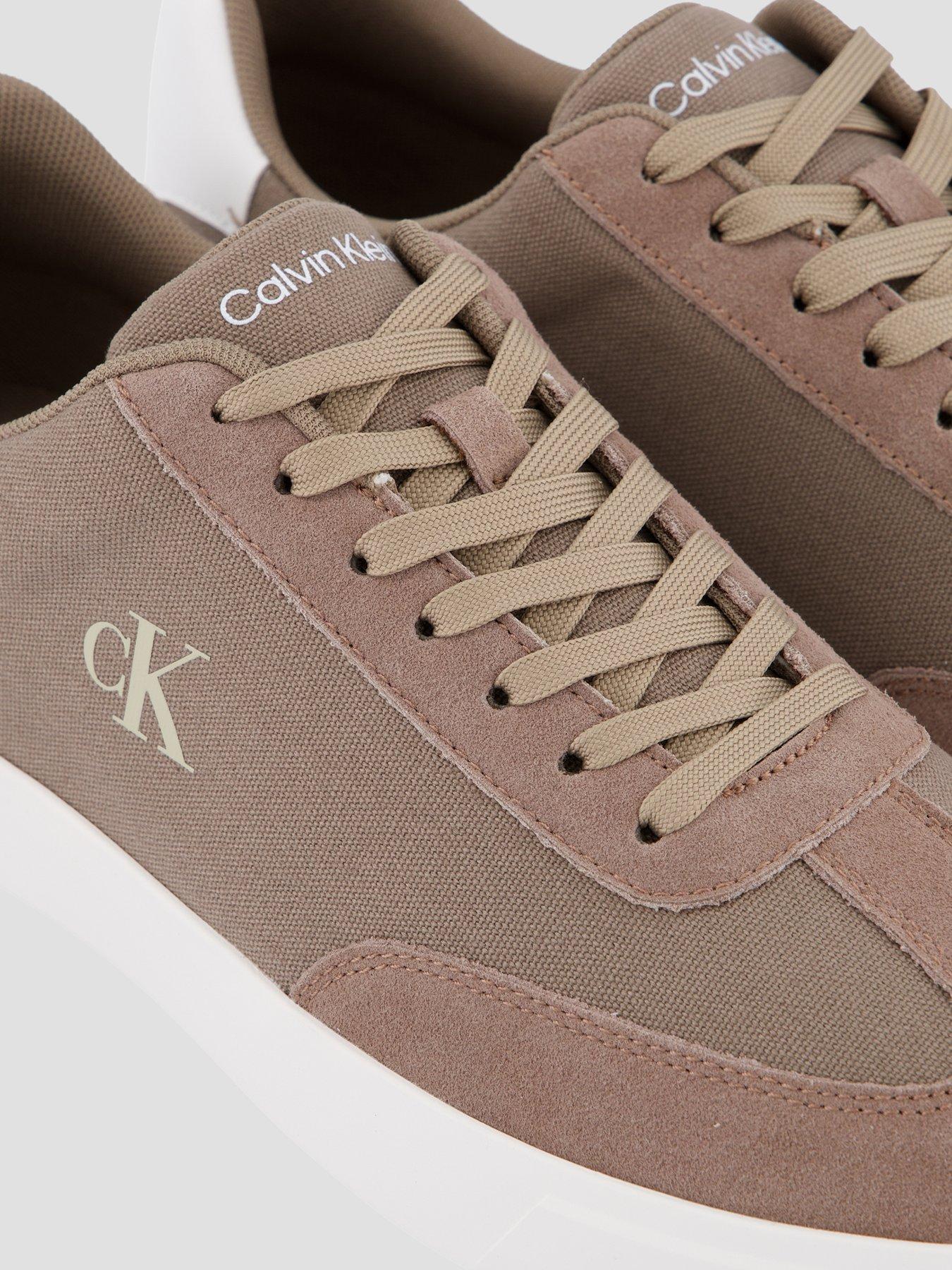  image of calvin-klein-low-profile-cupsole-trainers-beige
