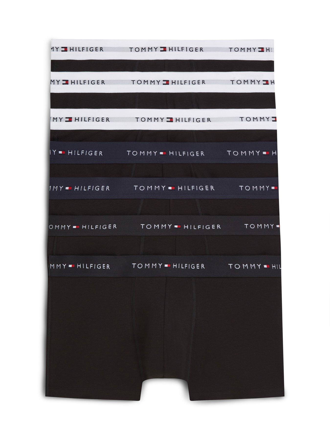 Tommy Hilfiger 7 Pack Signature Cotton Essential Trunks - Black