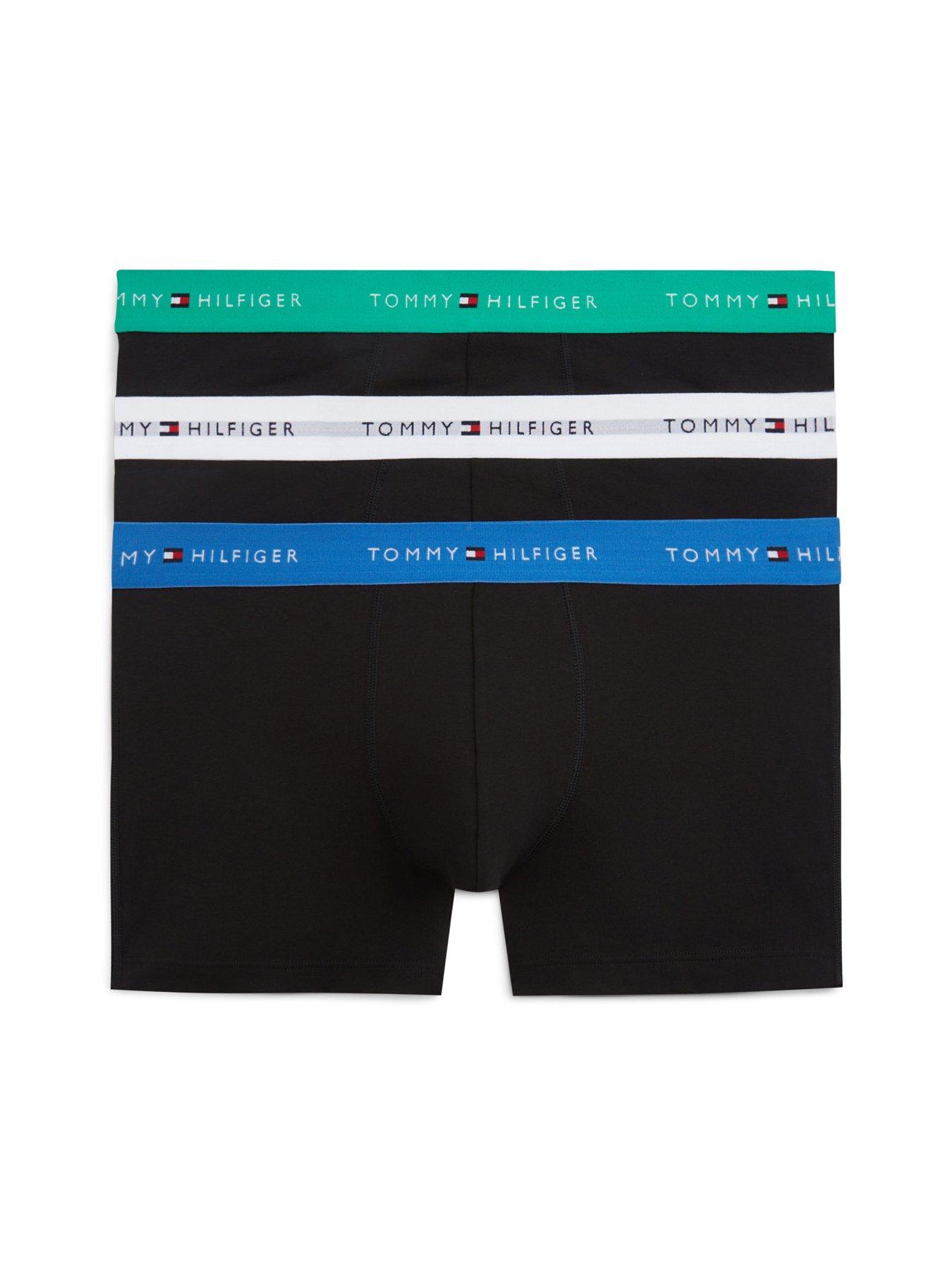 Image 1 of 5 of Tommy Hilfiger 3 Pack Signature Cotton Essentials Trunks - Assorted