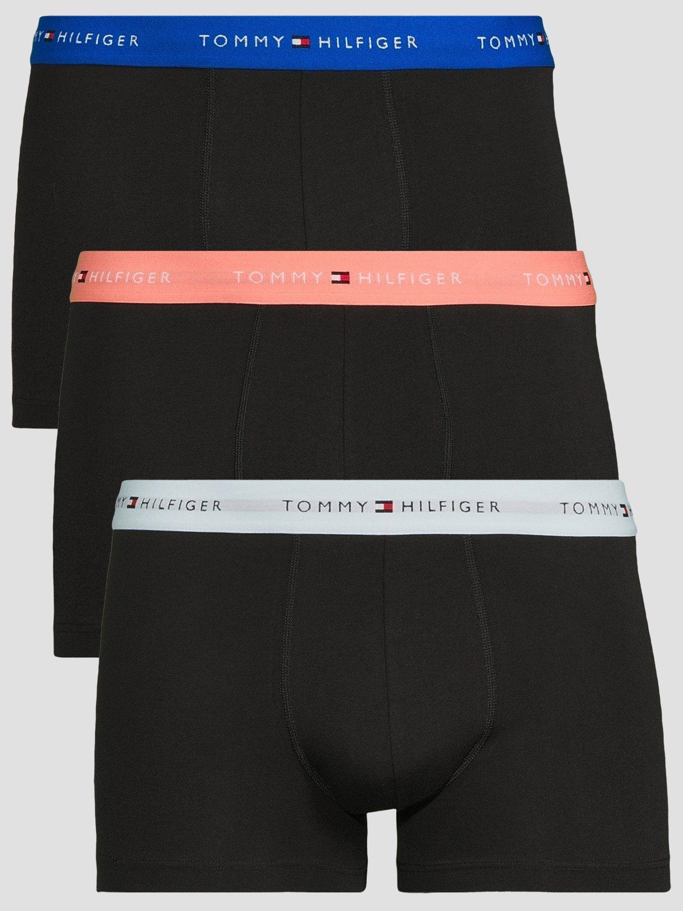 Image 1 of 3 of Tommy Hilfiger 3 Pack Signature Cotton Essentials Trunks - Assorted