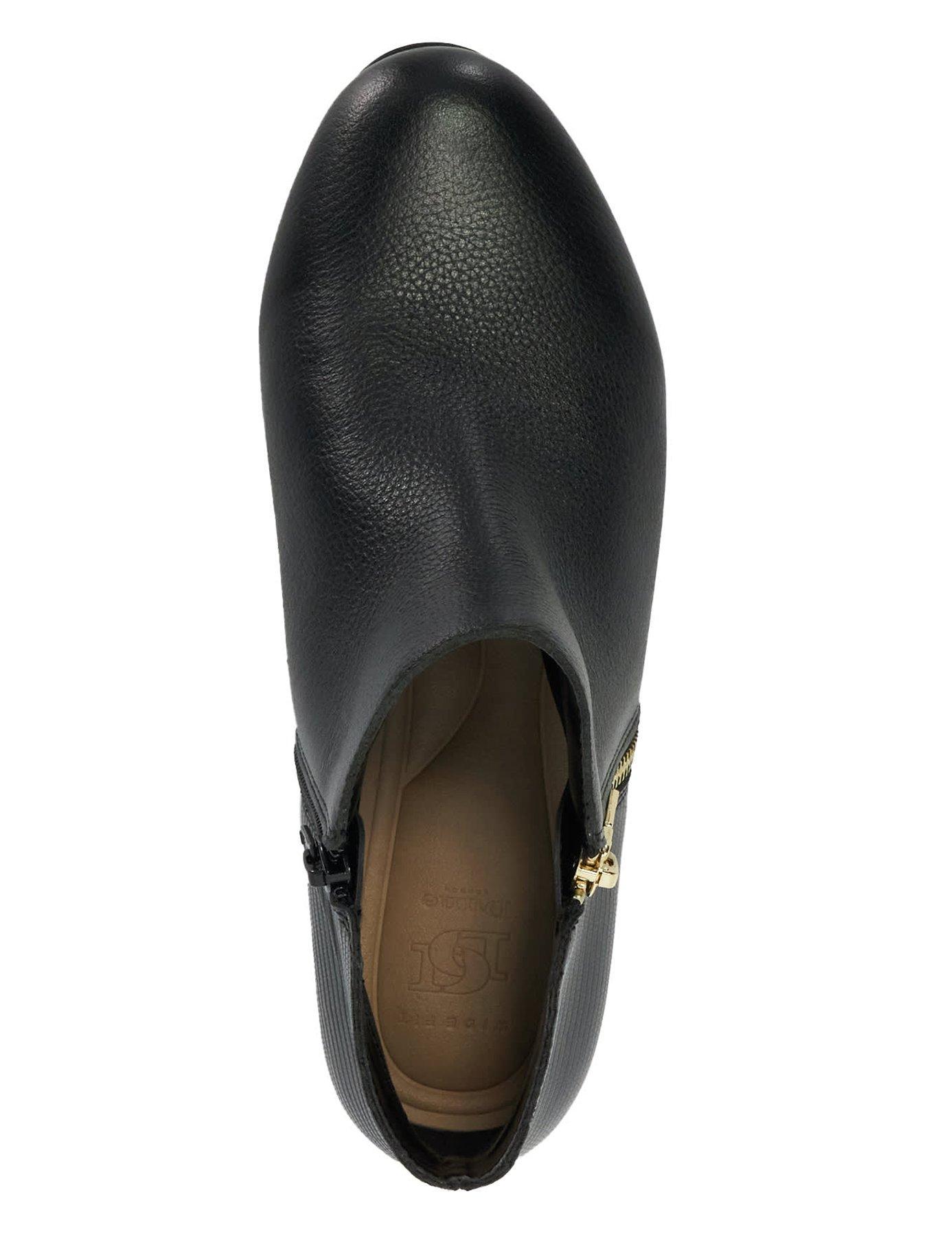 Image 4 of 5 of Dune London Wide Fit Asymmetric Side Zip Boot - Black