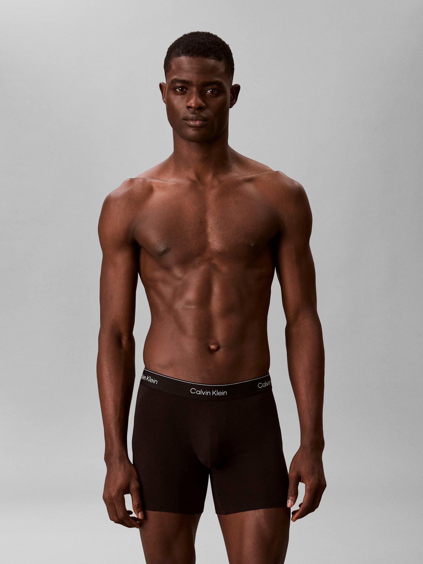 Image 2 of 5 of Calvin Klein Underwear Icon Cotton Stretch 3 Pack Boxer Brief - Black