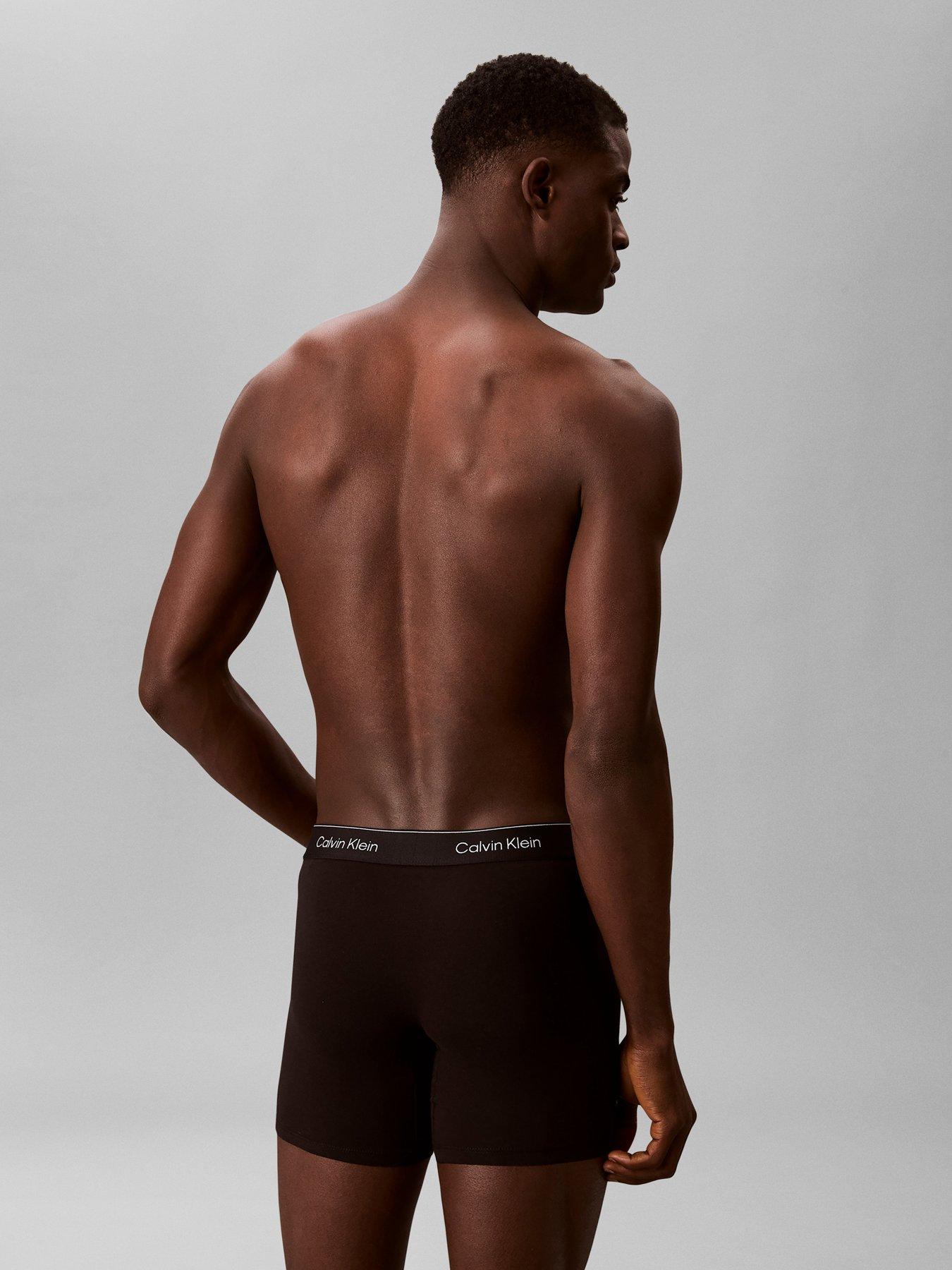 Image 3 of 5 of Calvin Klein Underwear Icon Cotton Stretch 3 Pack Boxer Brief - Black