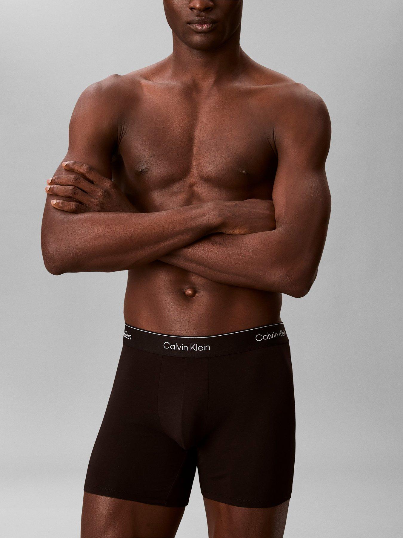 Image 4 of 5 of Calvin Klein Underwear Icon Cotton Stretch 3 Pack Boxer Brief - Black