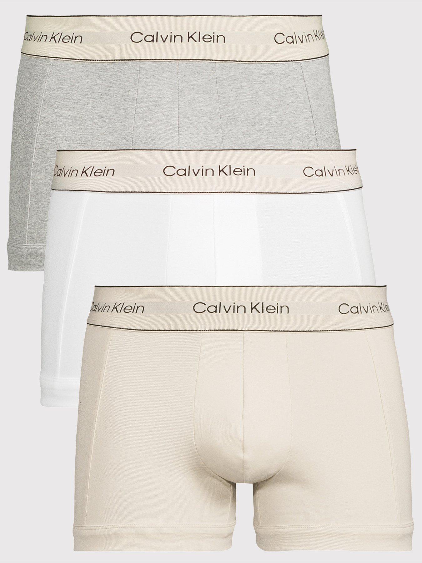 Image 1 of 3 of Calvin Klein Underwear 3 Pack Heritage Cotton Trunks - Assorted