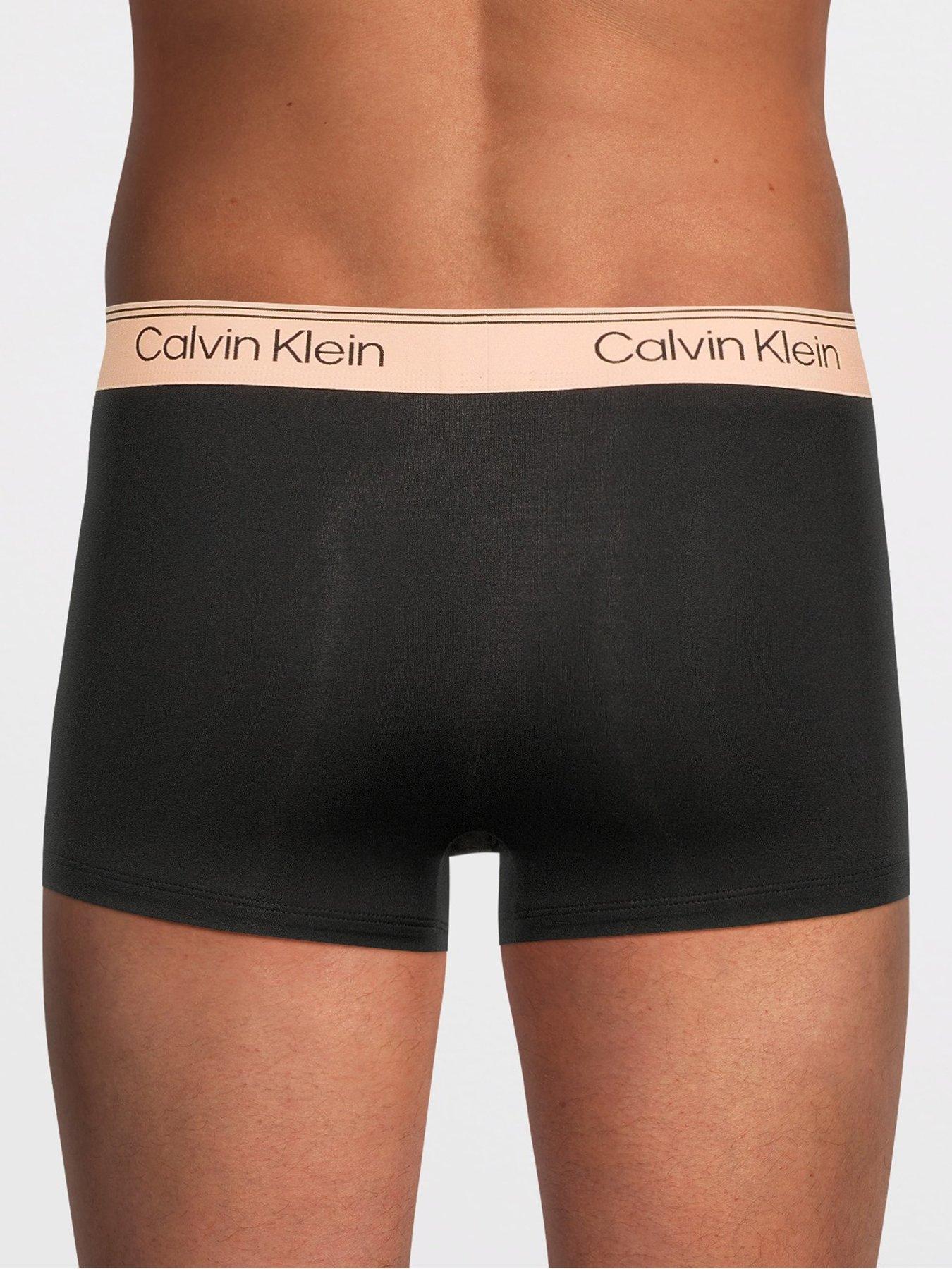 Image 3 of 3 of Calvin Klein Underwear 3 Pack Microfibre Low Rise Trunks - Black