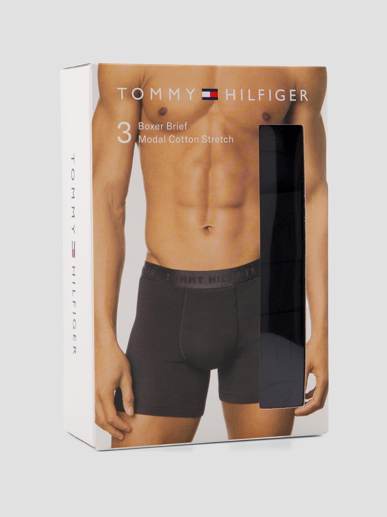 Image 4 of 4 of Tommy Hilfiger 3 Pck Everyday Luxe Model Boxer Briefs - Black