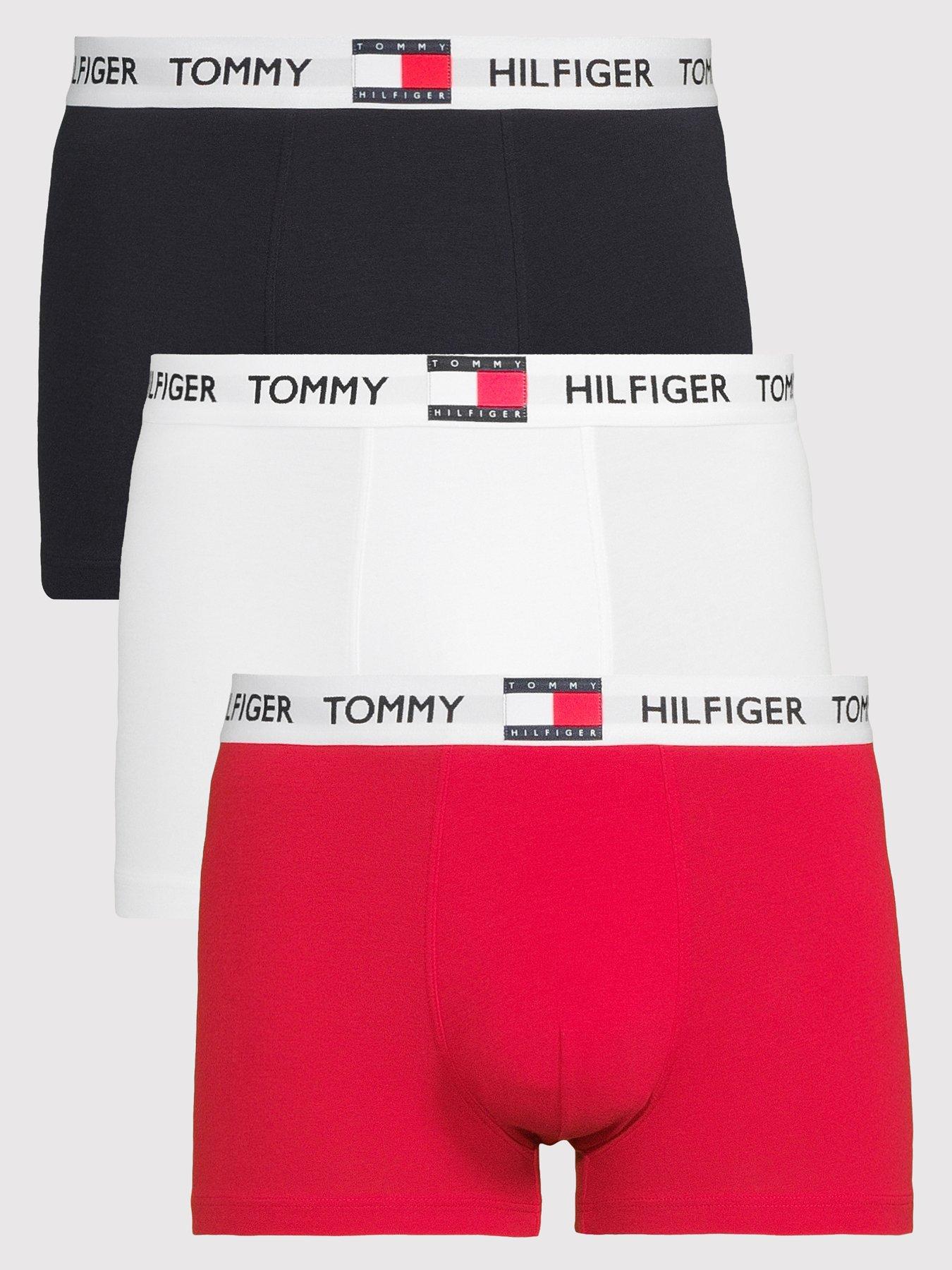  image of tommy-hilfiger-3-pack-heritage-cotton-badge-trunks-assorted