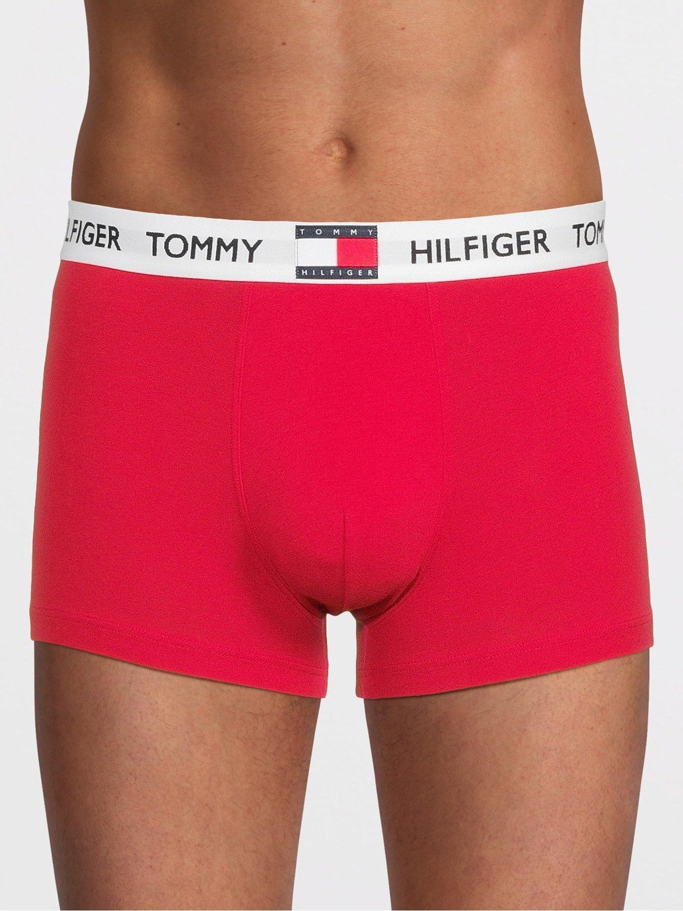  image of tommy-hilfiger-3-pack-heritage-cotton-badge-trunks-assorted