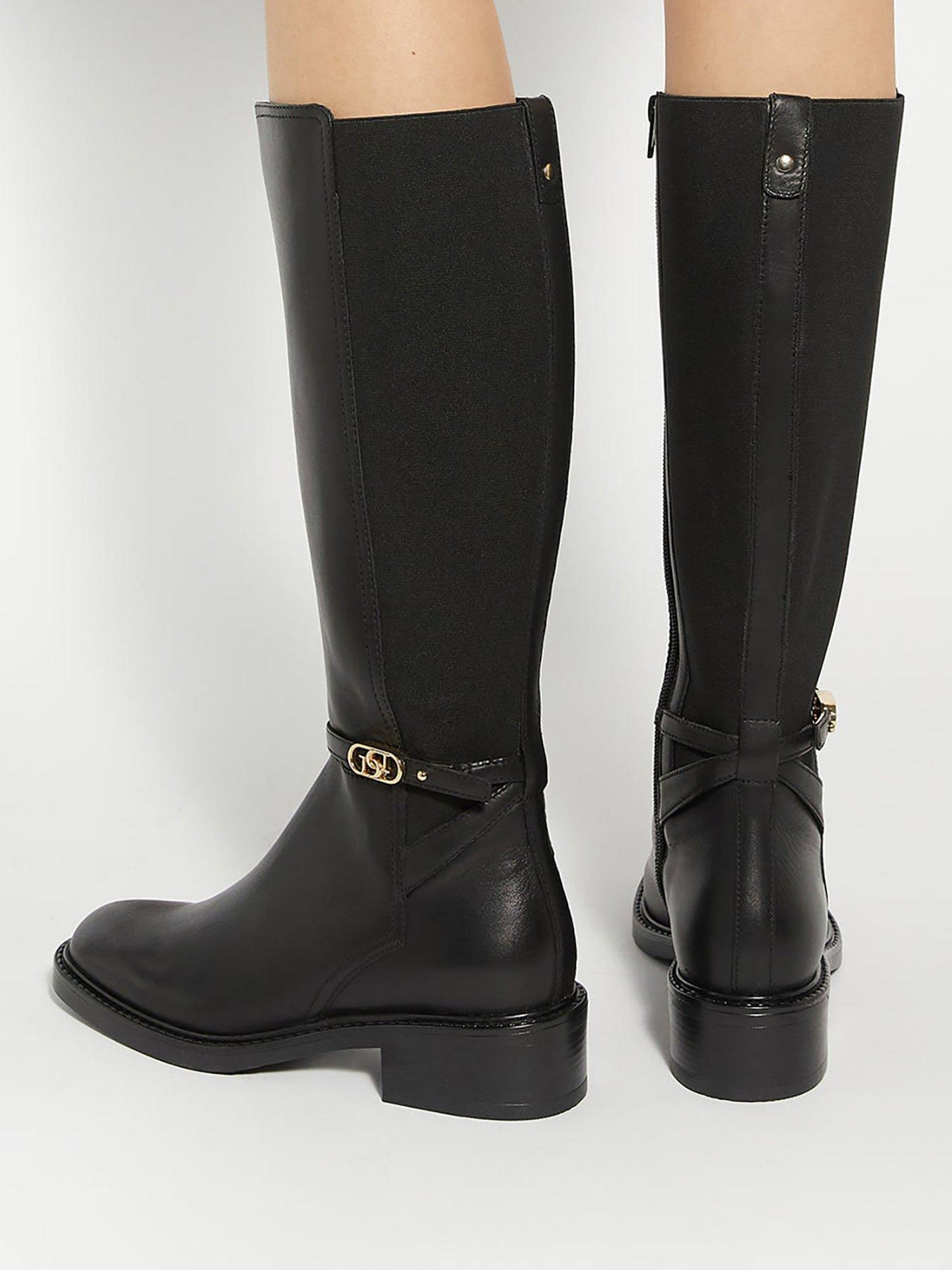 Dune London Tias City Smart Knee High Boots - Black
