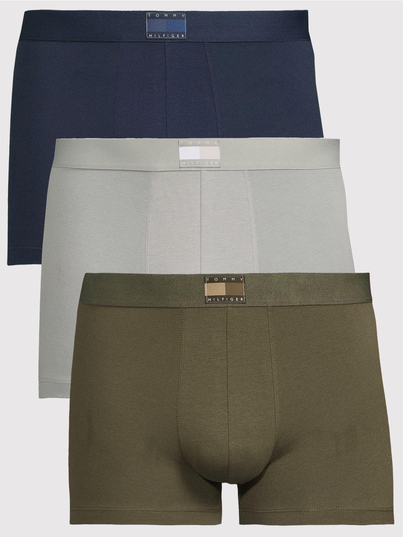 Image 1 of 3 of Tommy Hilfiger 3 Pack Heritage Tonal Flag Trunks - Assorted