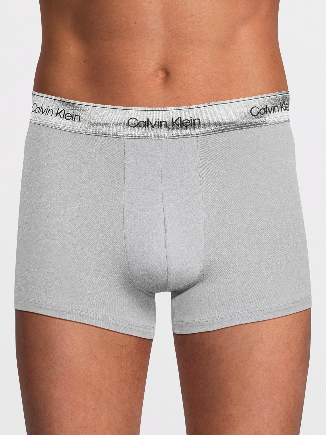 Image 2 of 3 of Calvin Klein Underwear Icon Cotton Stretch 3 Pack Shine Trunks - Assorted
