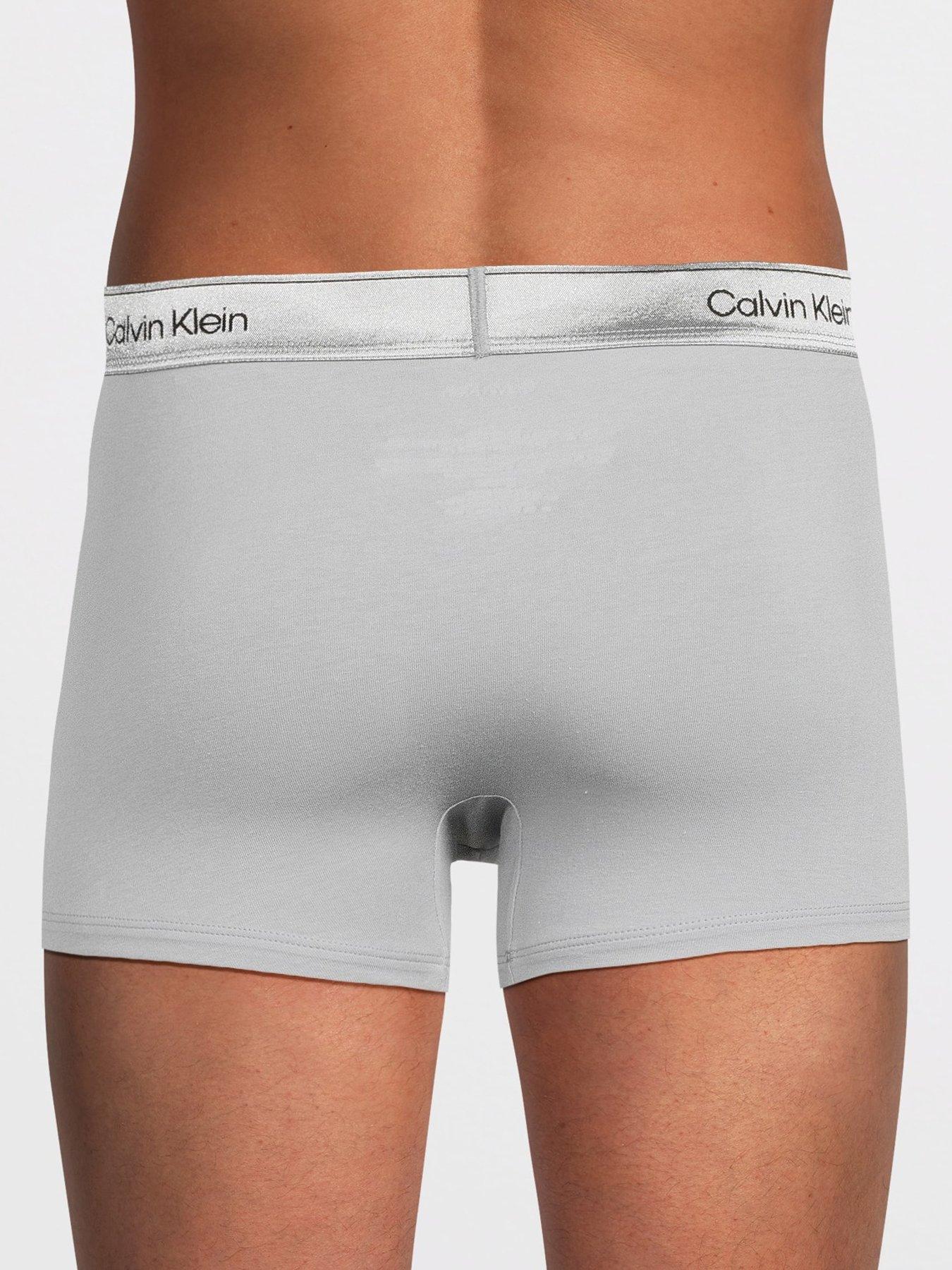 Image 3 of 3 of Calvin Klein Underwear Icon Cotton Stretch 3 Pack Shine Trunks - Assorted