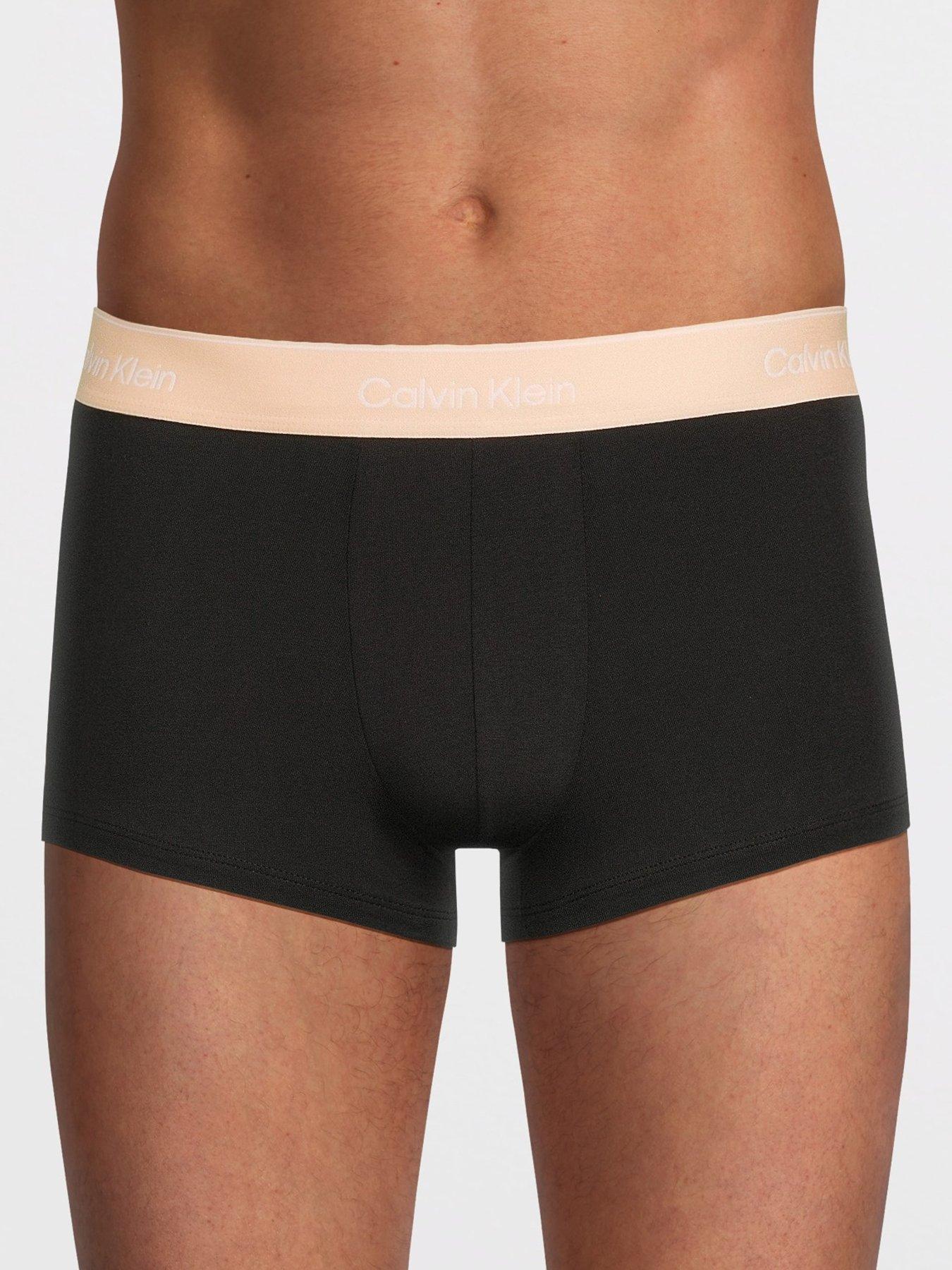 Image 2 of 3 of Calvin Klein Underwear Icon Cotton Stretch 3 Pack Low Rise Trunks - Black