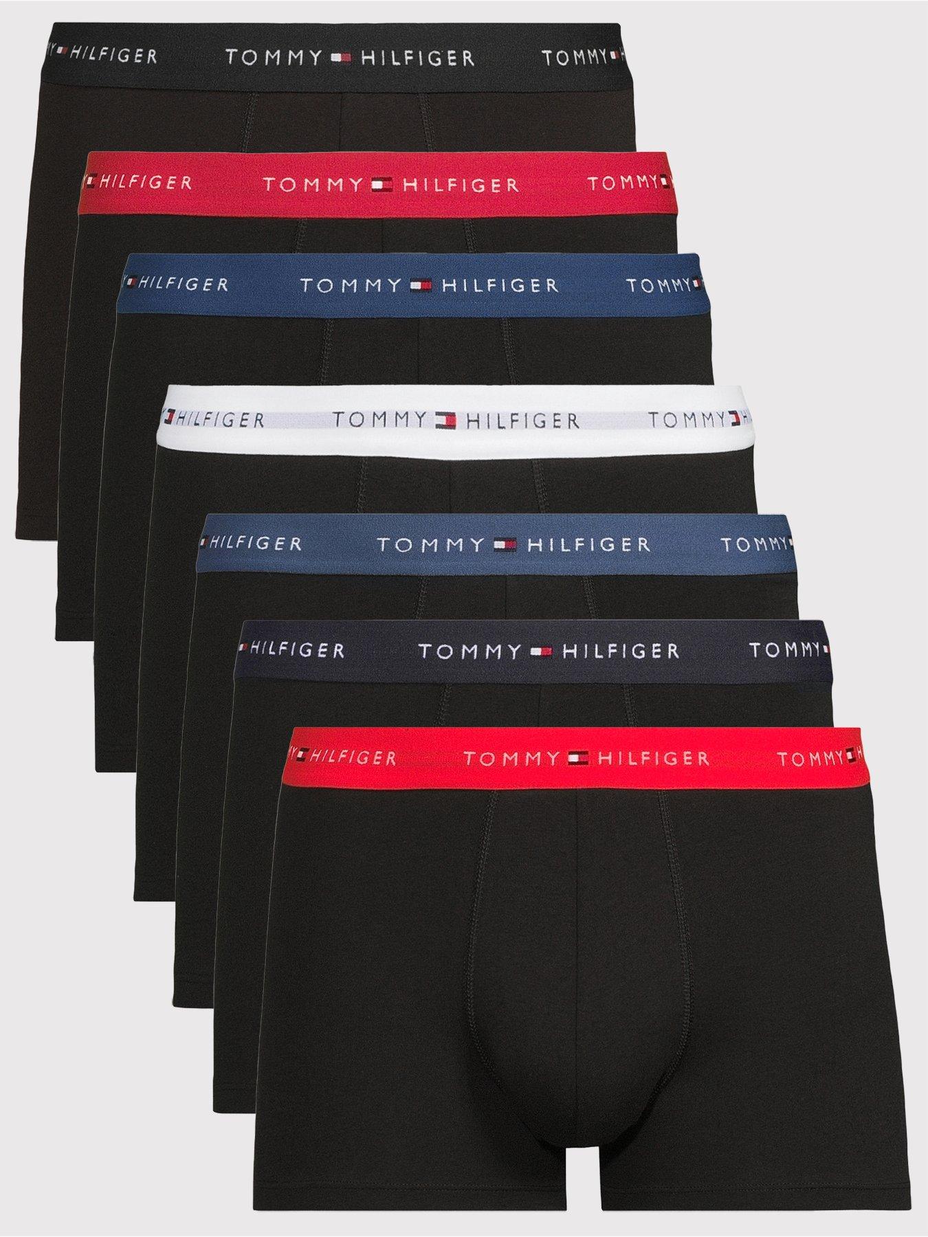 Tommy Hilfiger 7 Pack Signature Cotton Essentials Trunks - Black