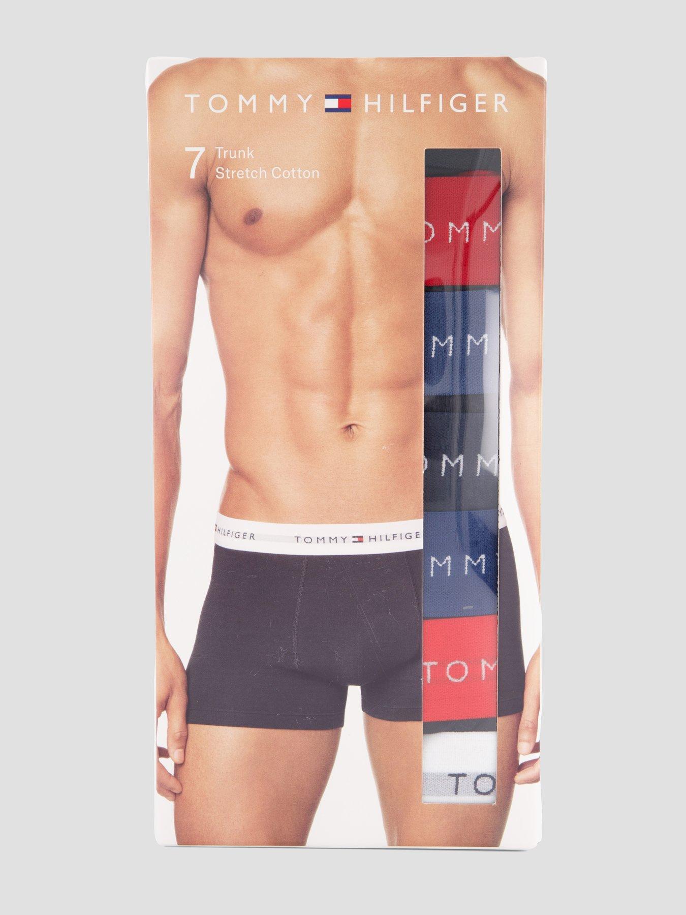 Image 4 of 4 of Tommy Hilfiger 7 Pack Signature Cotton Essentials Trunks - Black