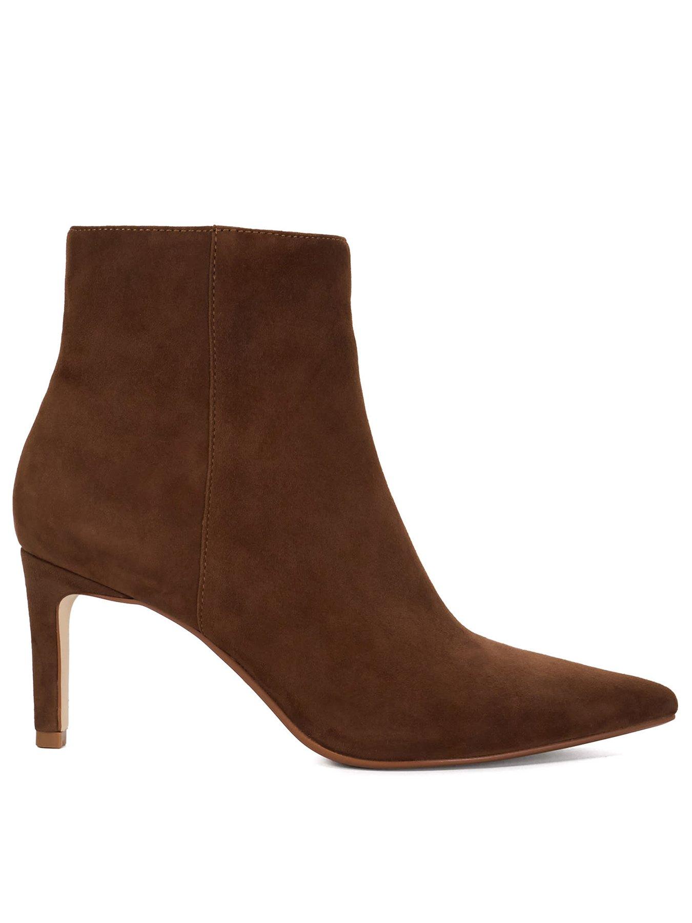 Image 2 of 6 of Dune London Obsessively Point Heel Boots - Brown