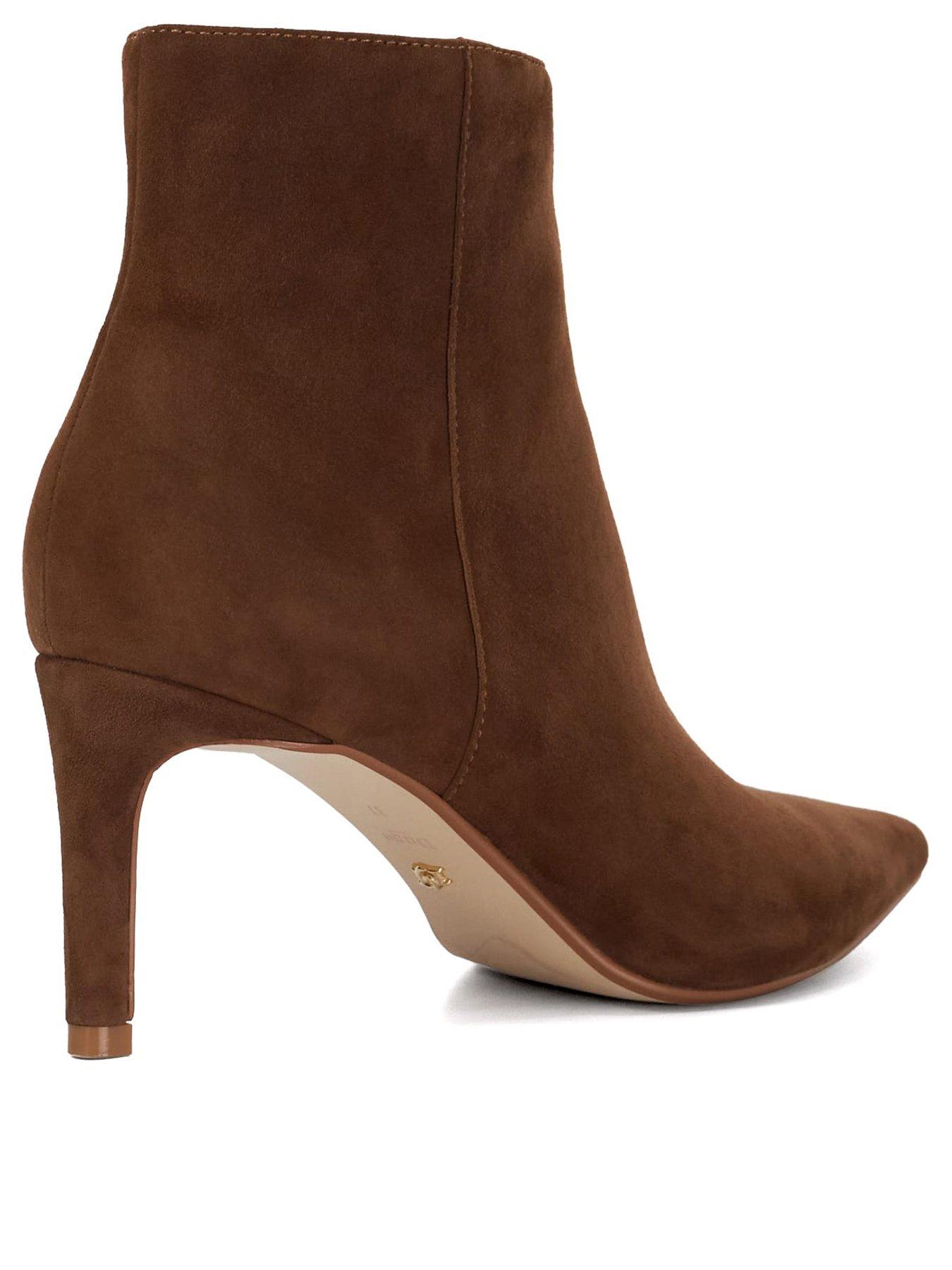 Image 4 of 6 of Dune London Obsessively Point Heel Boots - Brown
